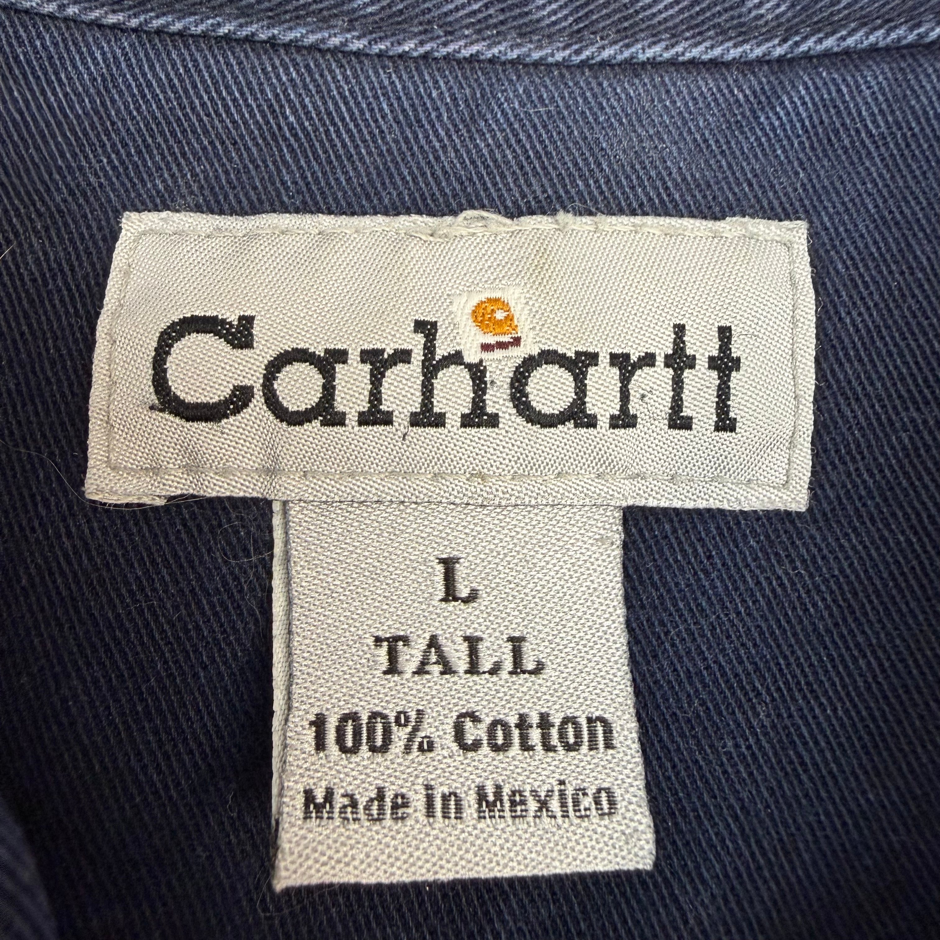 Vintage Carhartt Button Up Hunting Shirt Navy