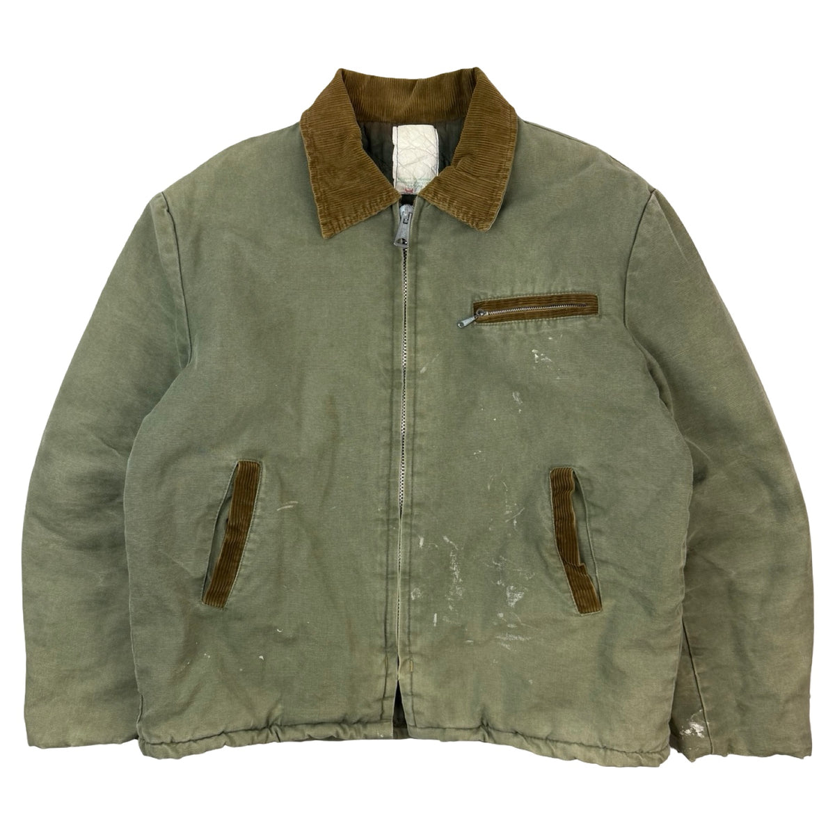 Vintages 80’s Insulated Work Jacket Faded Green
