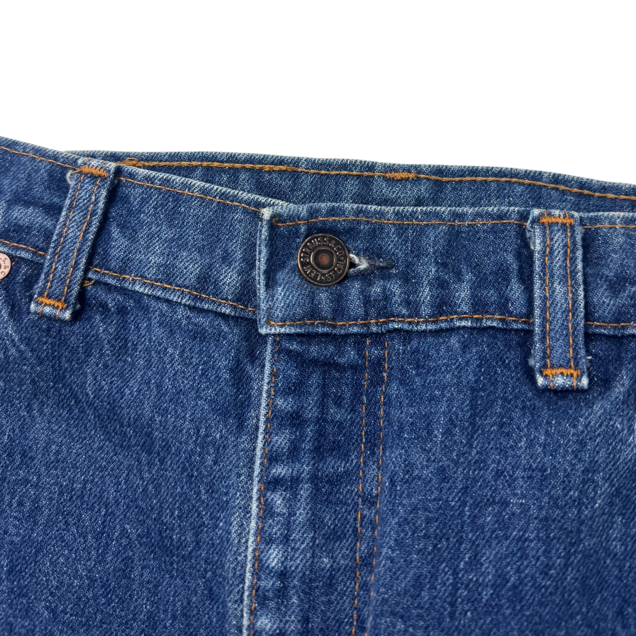 Vintage Levi’s Burgundy Tab Denim Bottoms Blue Wash