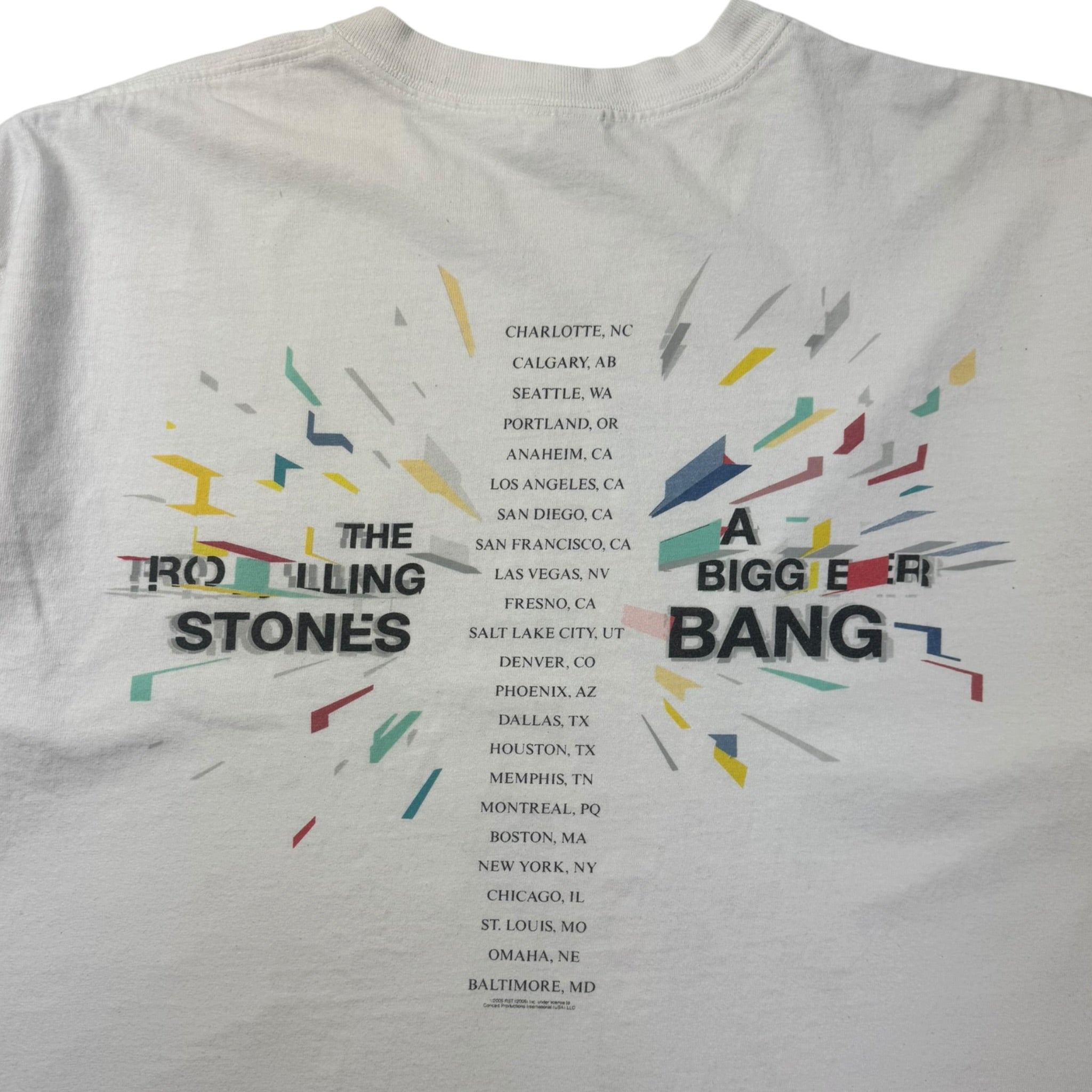 2005 The Rolling Stones ‘A Bigger Bang’ Tour T-Shirt White