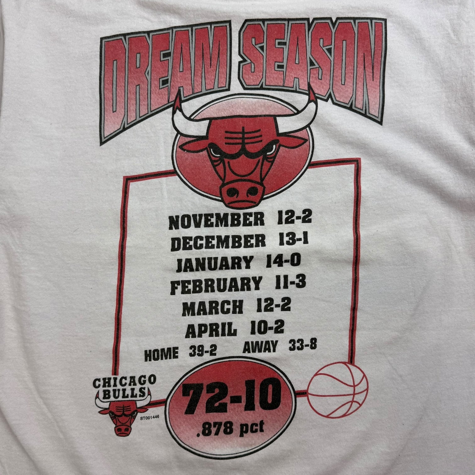 1996 Starter Chicago Bulls ‘Dream Season’ Tee White