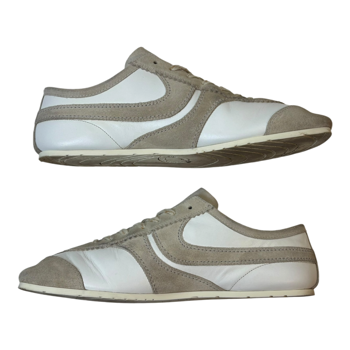 Dries Van Noten Low Top Leather Sneakers Grey/White (Used)