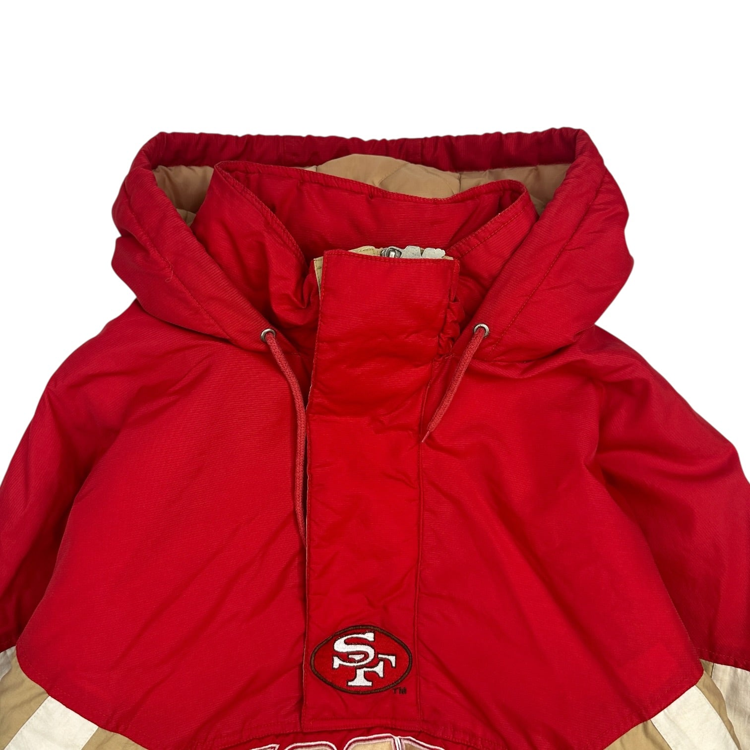 Vintage Starter San Francisco 49ers Pull Over Jacket Red