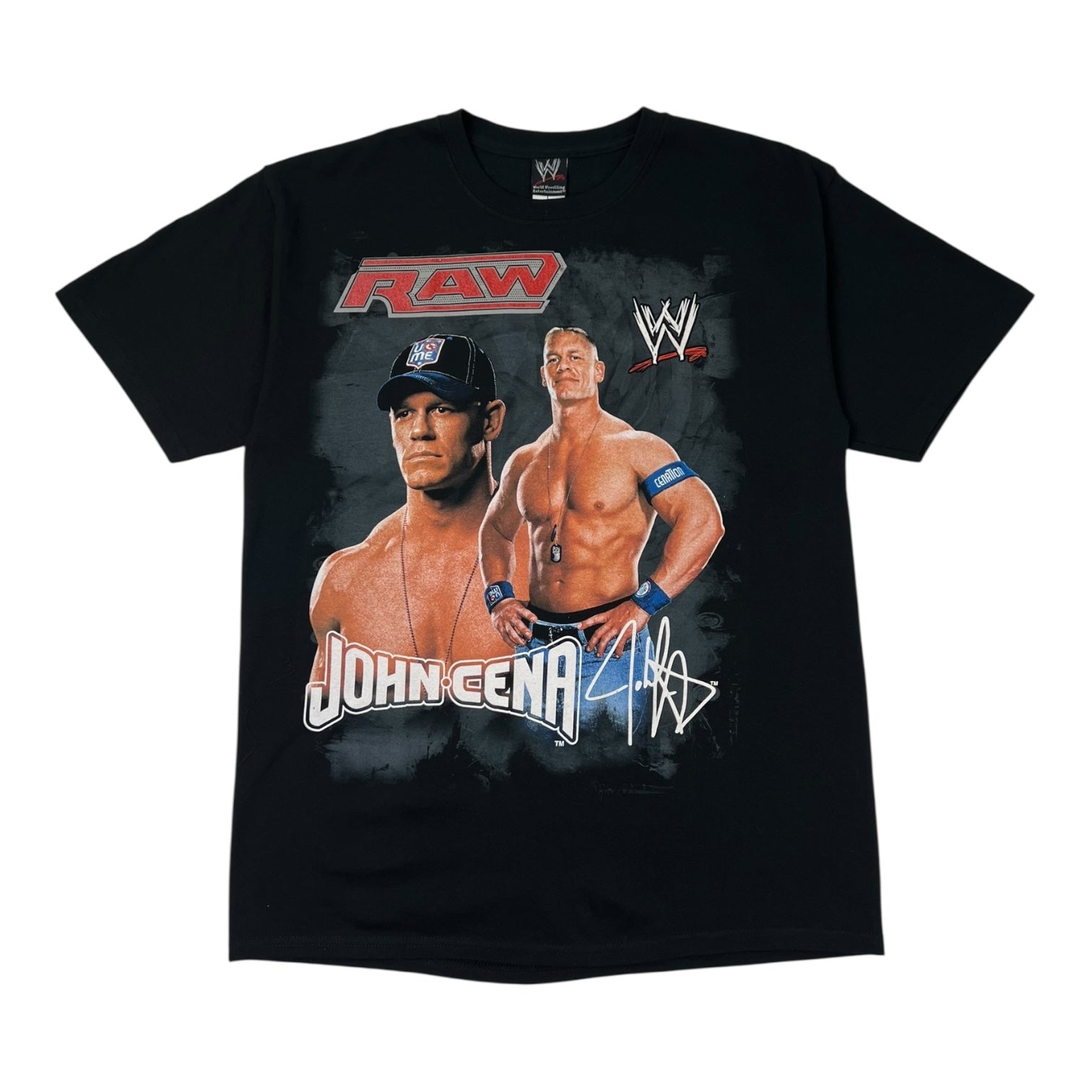 Vintage WWE Raw John Cena T-Shirt Black