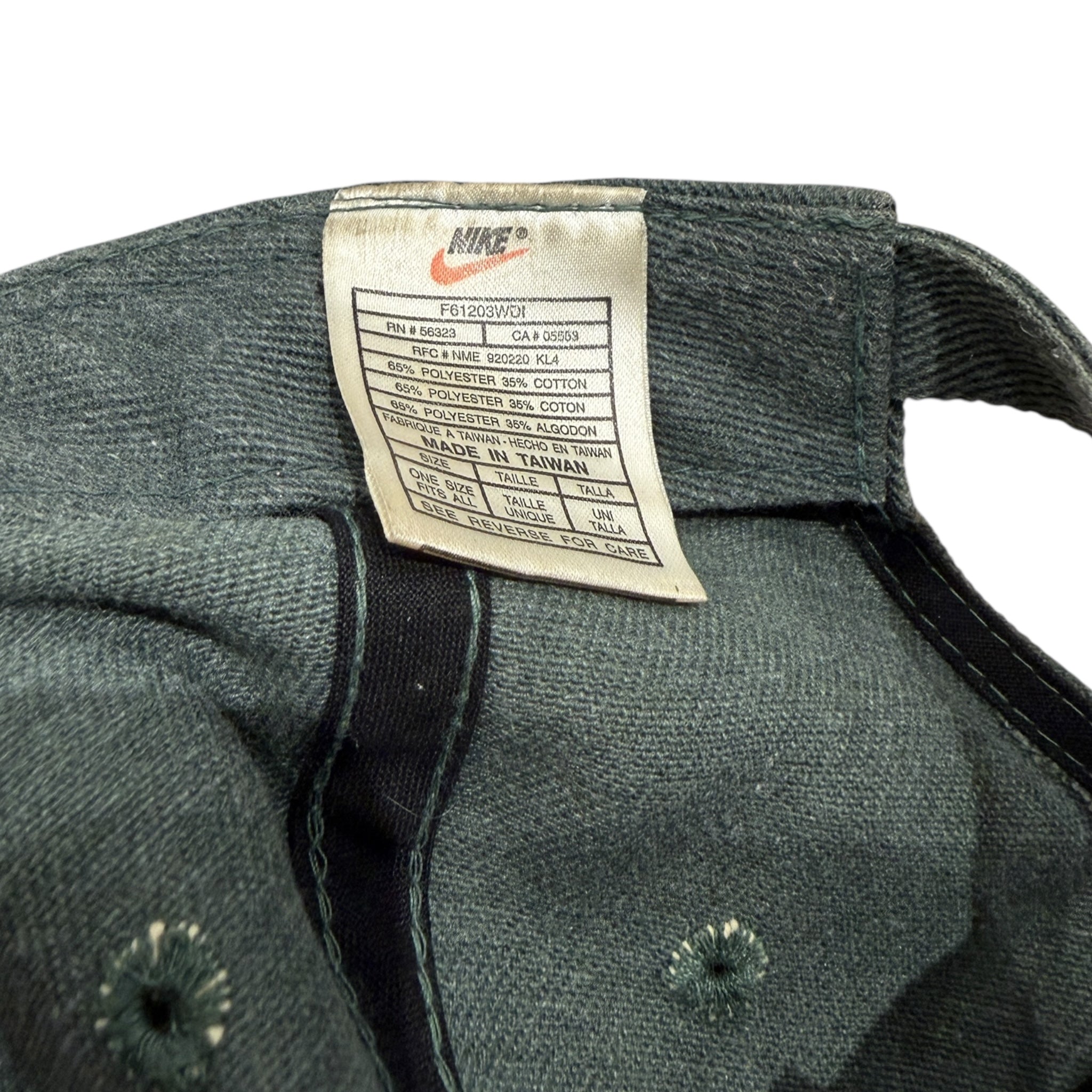 Vintage Monochrome Nike StrapBack Hat Heather Grey