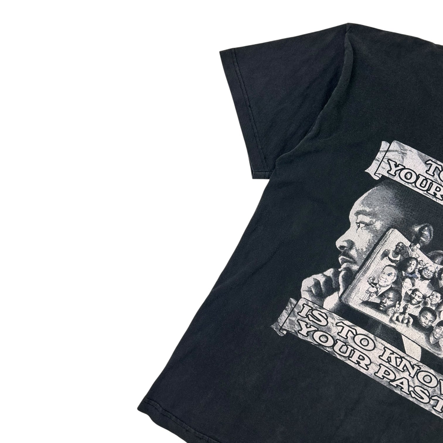 Vintage “To Know Your History” MLK Obama T-Shirt Black