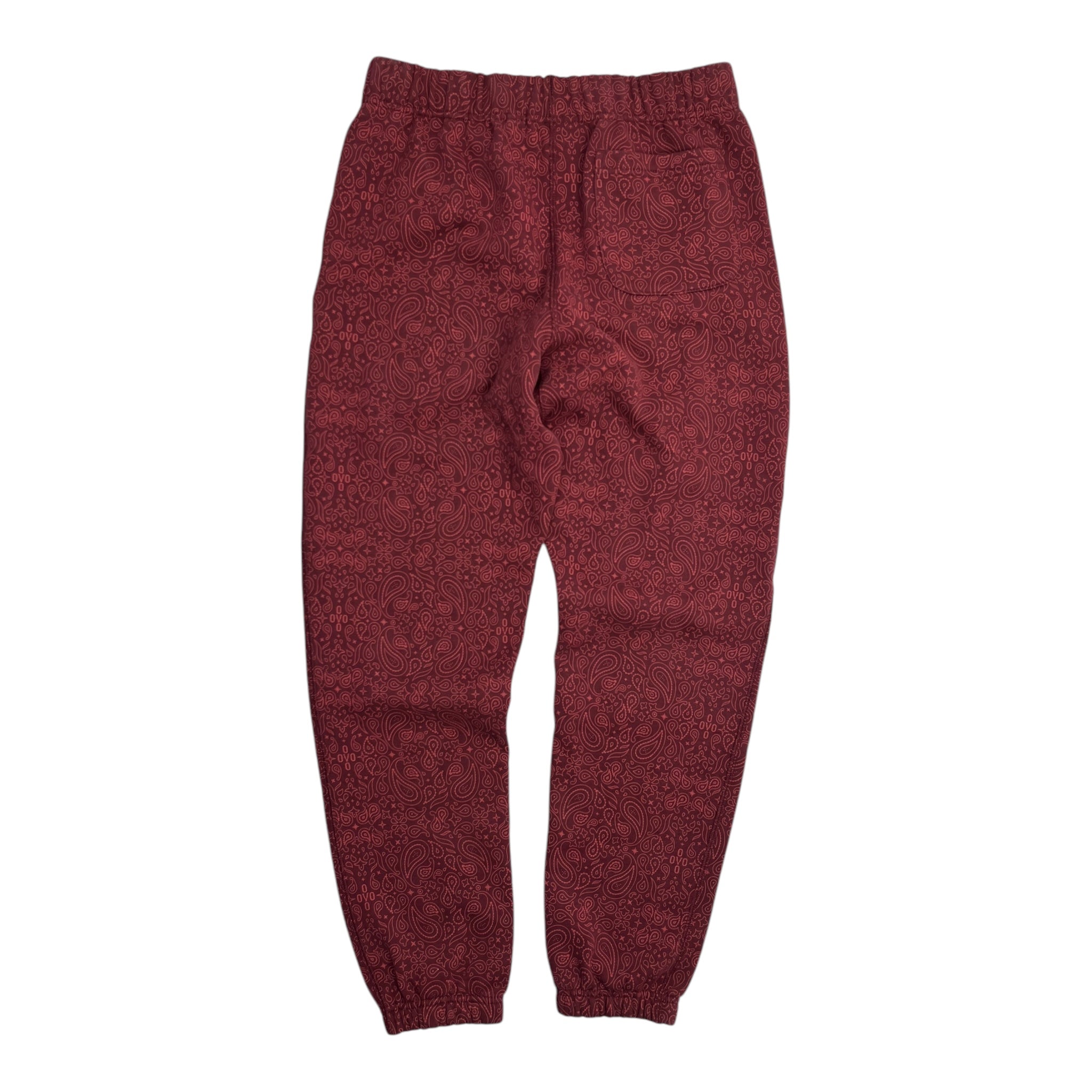 OVO Paisley Print Sweatpants Burgundy Red