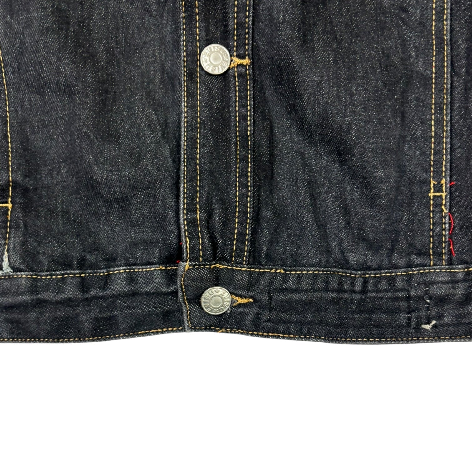 Evisu Embroidered Brocade Seagull Denim Jacket Dark Wash