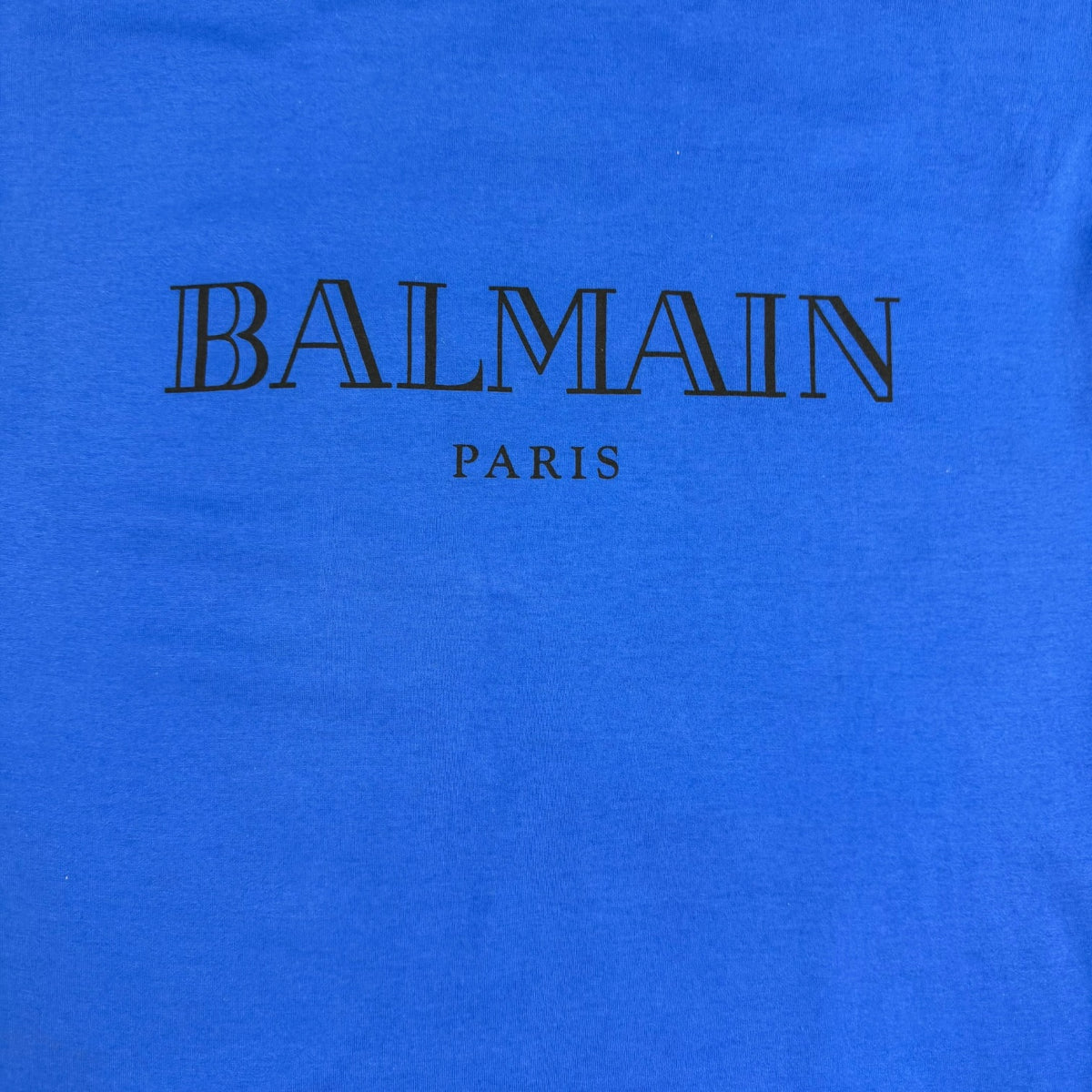 (W) Balmain Logo Print Tank Top Blue