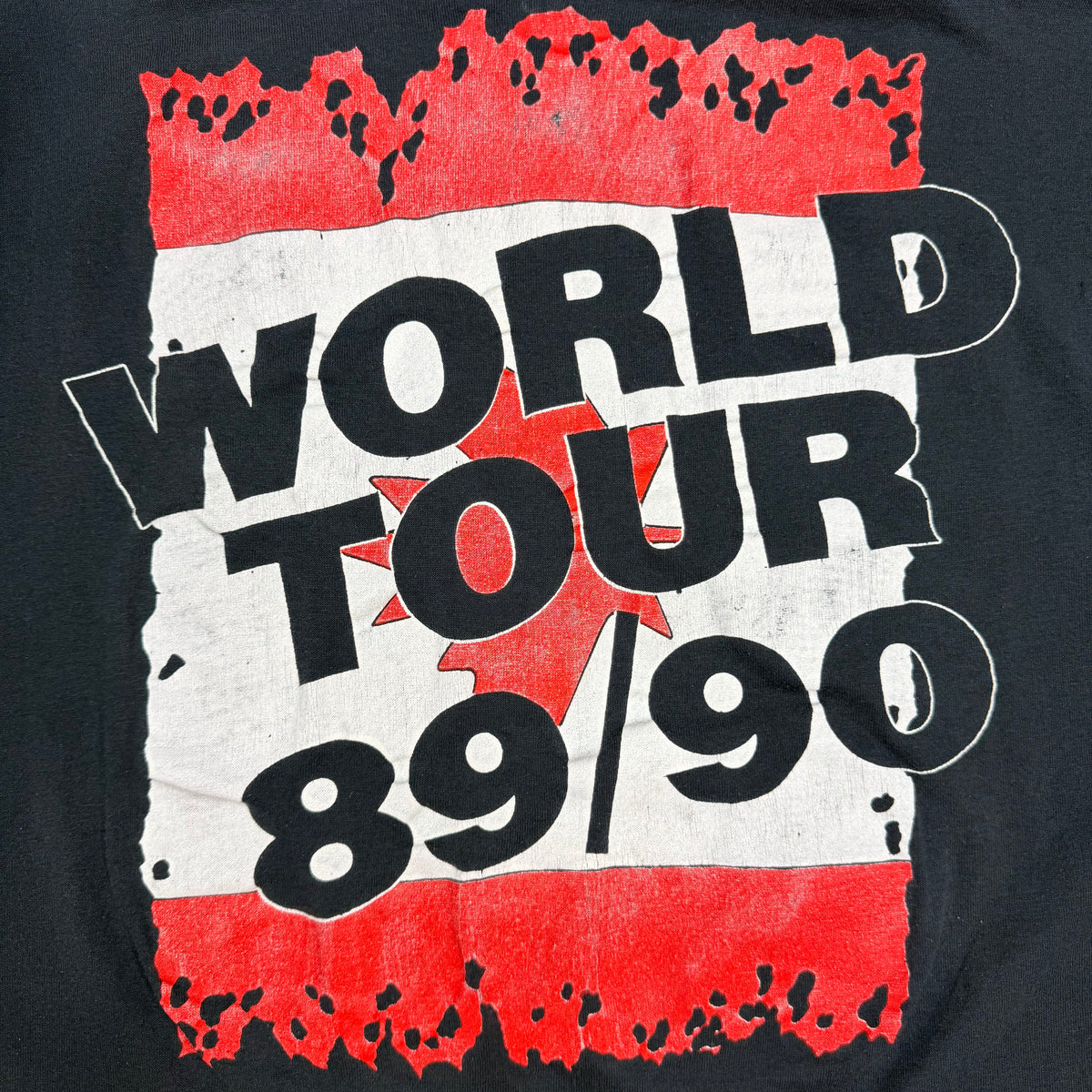 1989 Skid Row Skids Across Canada World Tour Tee Black
