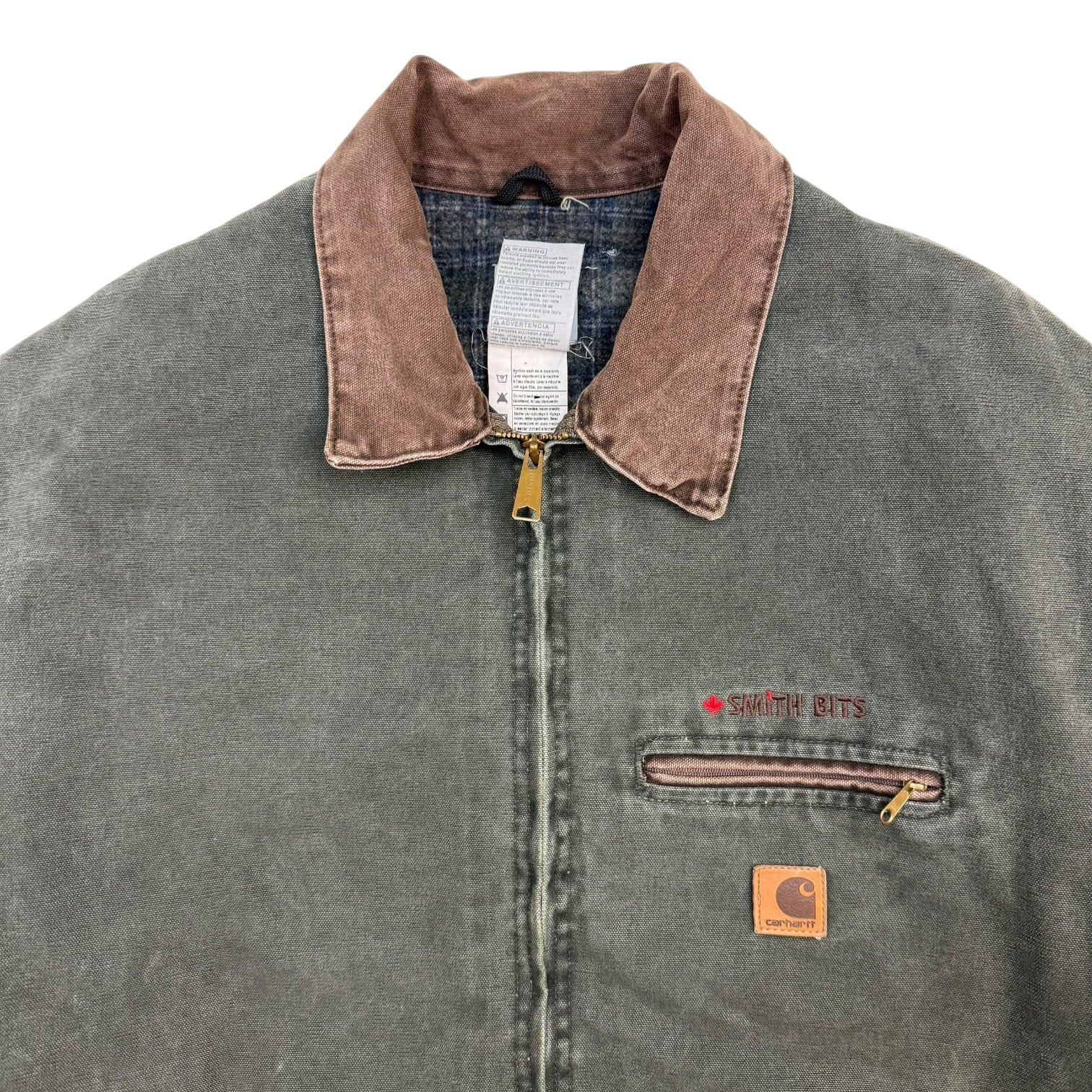 Vintage Carhartt Detroit Blanket Lined Jacket Moss Green