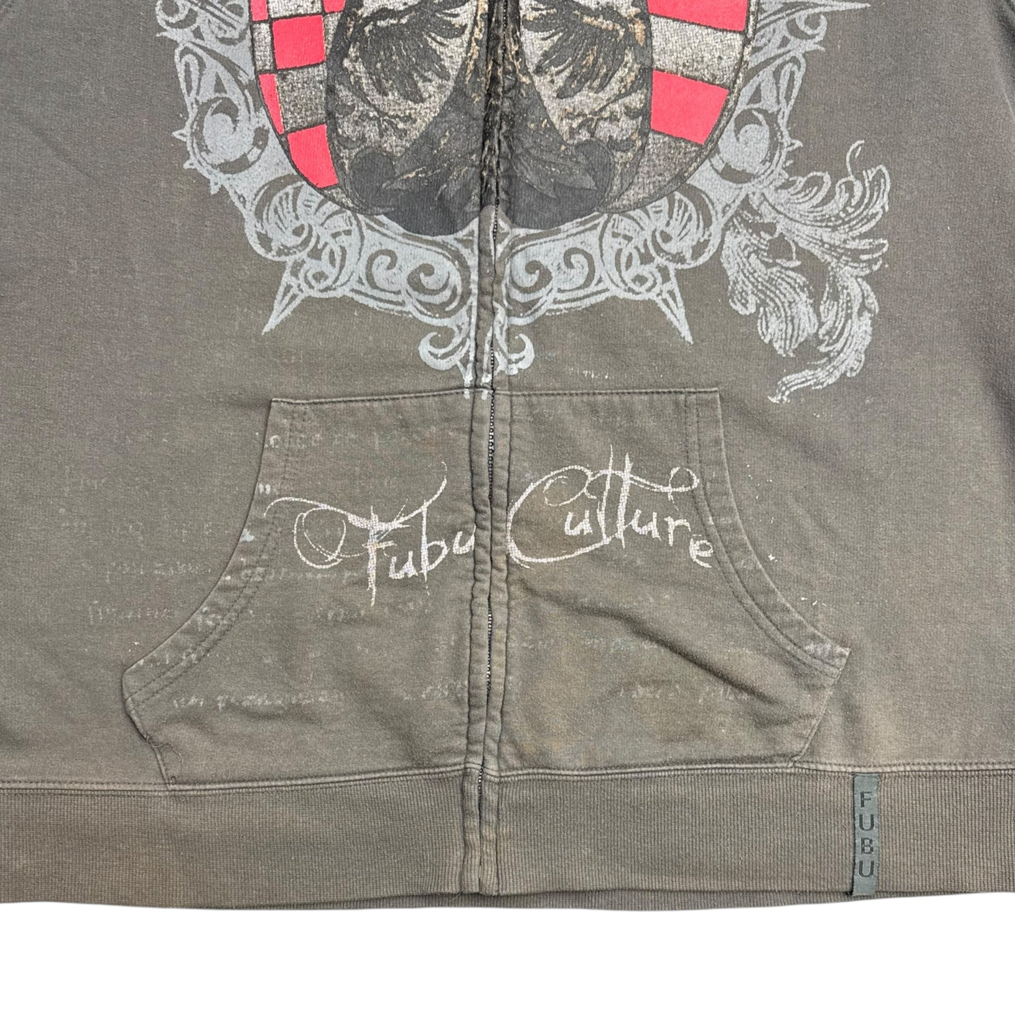 Vintage Y2K Fubu Cyber Crest Zip Up Hoodie