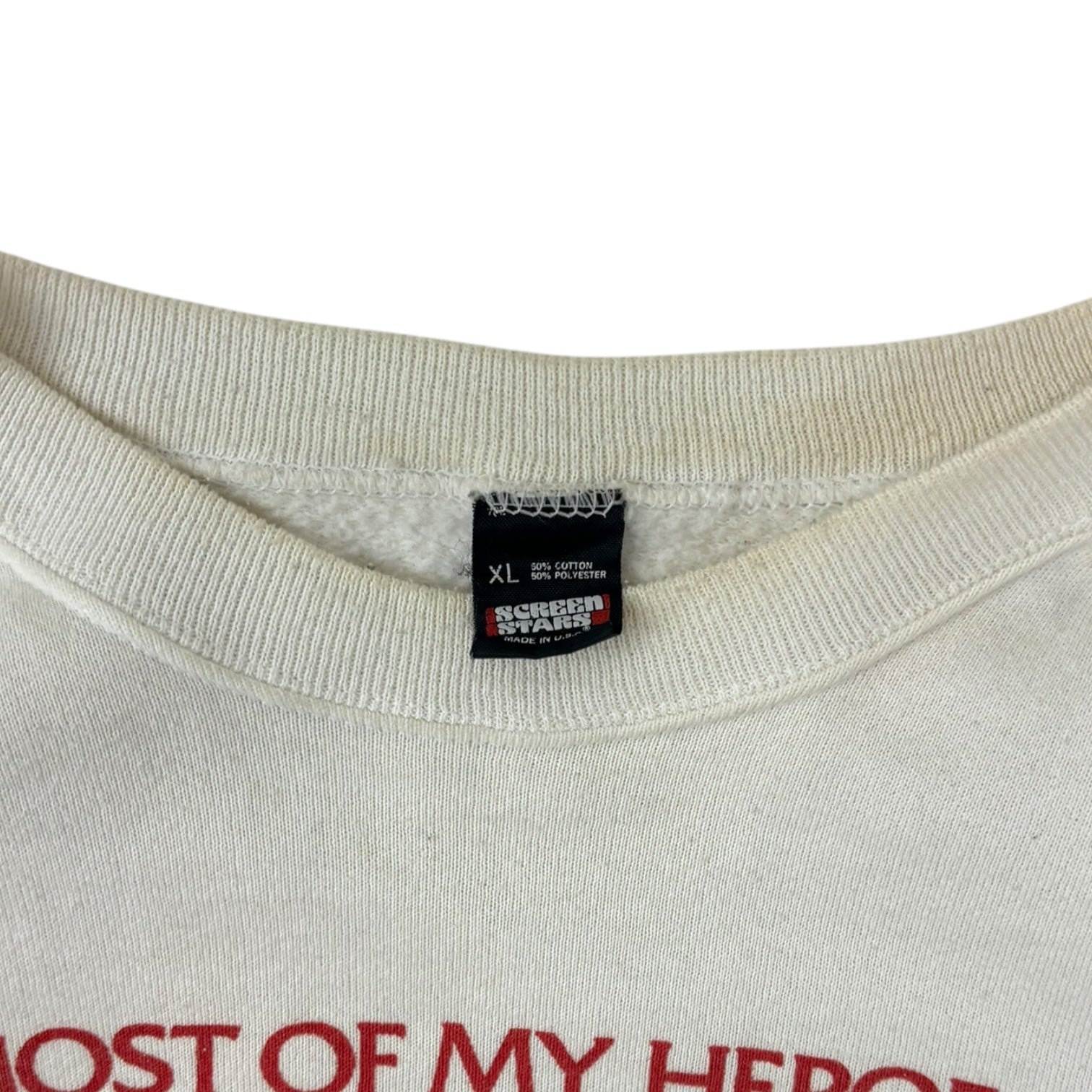 Vintage “Most Of My Heroes Don’t Appear On A Stamp” Crewneck White