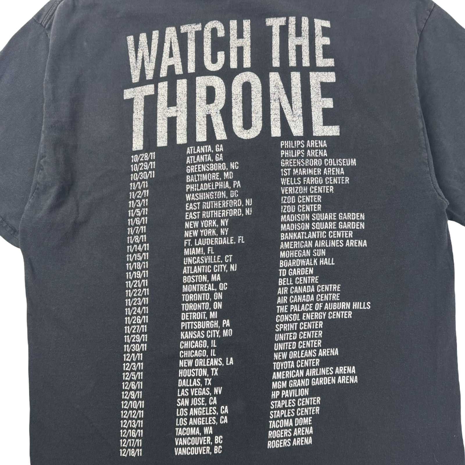 2011 Watch The Throne Jay Z x Kanye West Tour Shirt