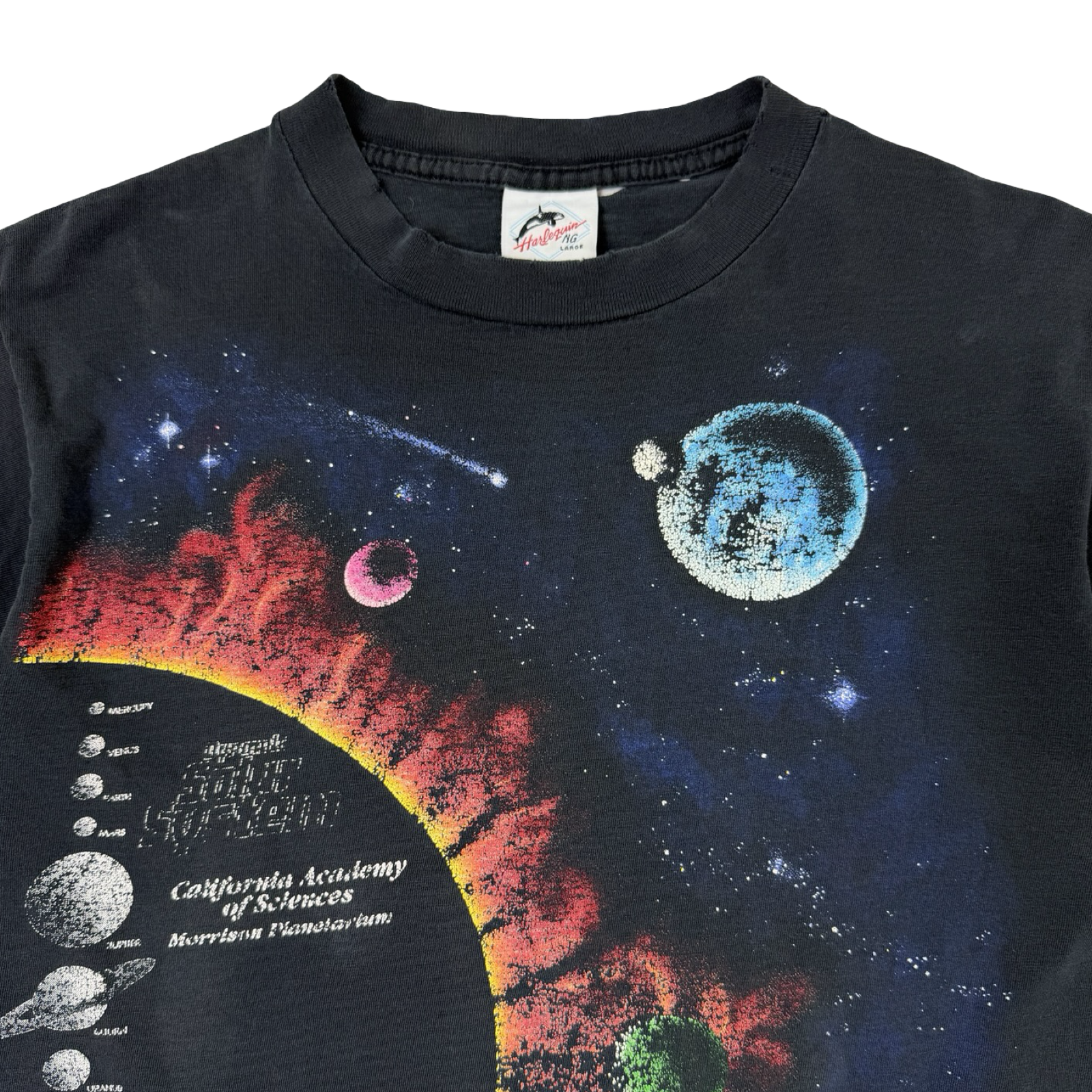 Vintage 1990s Dynamic Solar System T-Shirt Black