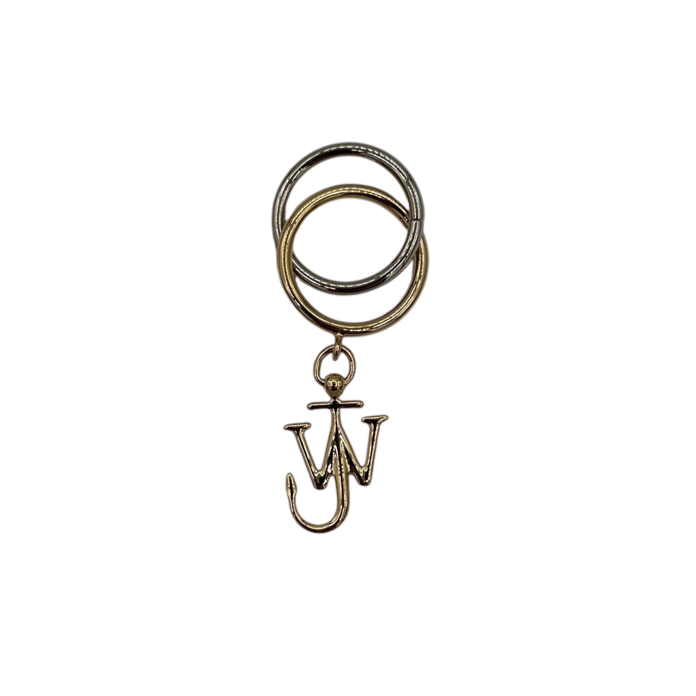 JW Anderson Double Anchor Ring Keychain Gold