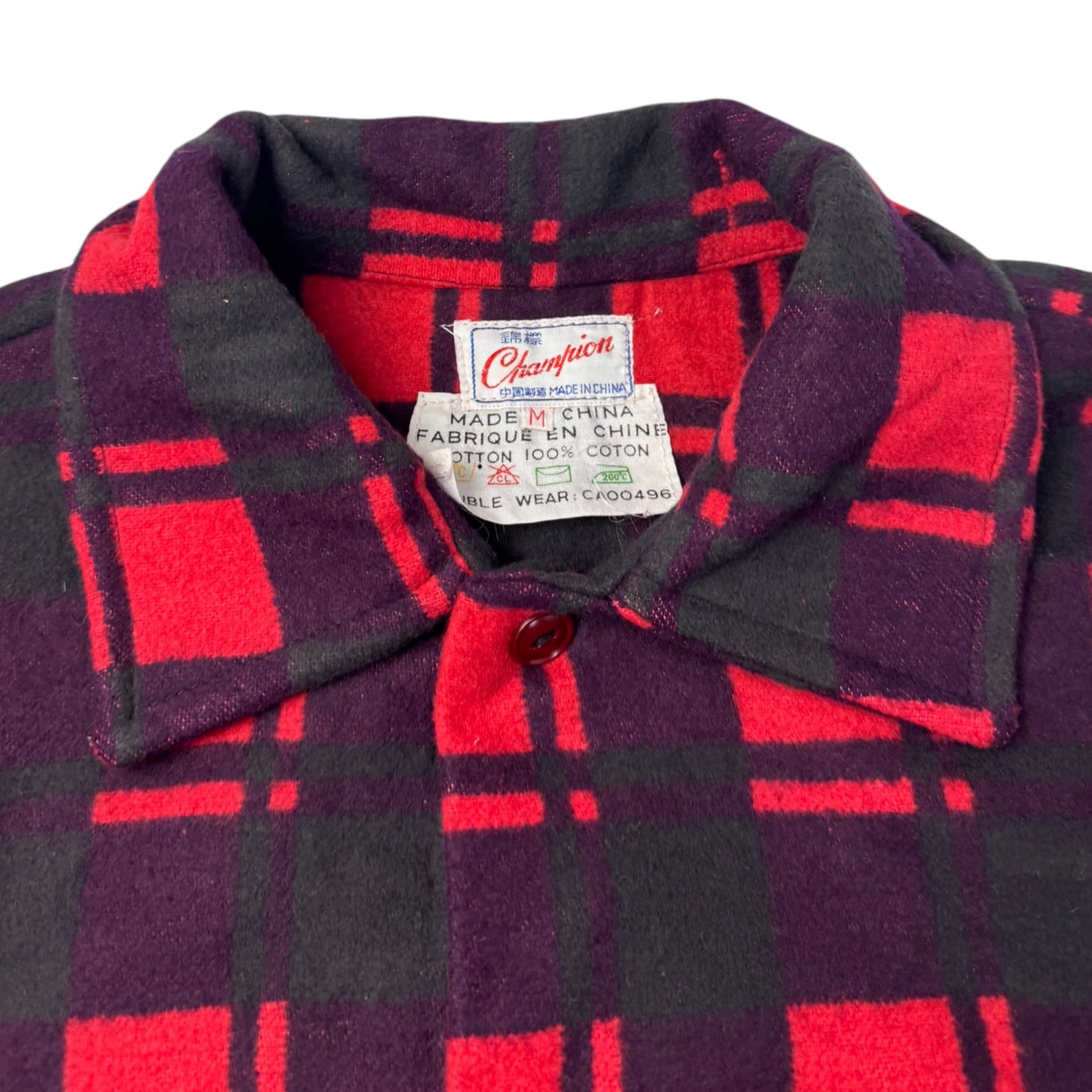 Vintage Champion Flannel Button Up Shirt