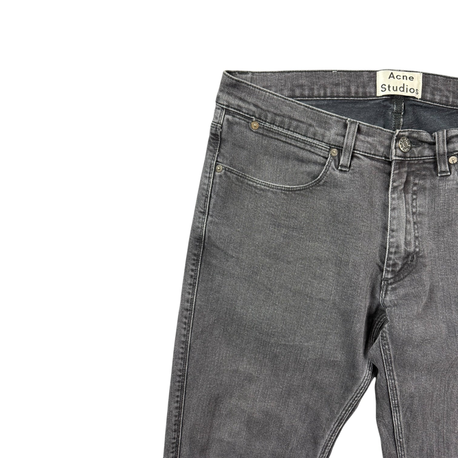 Acne Studios Max Used Cash Denim Jeans Washed Black