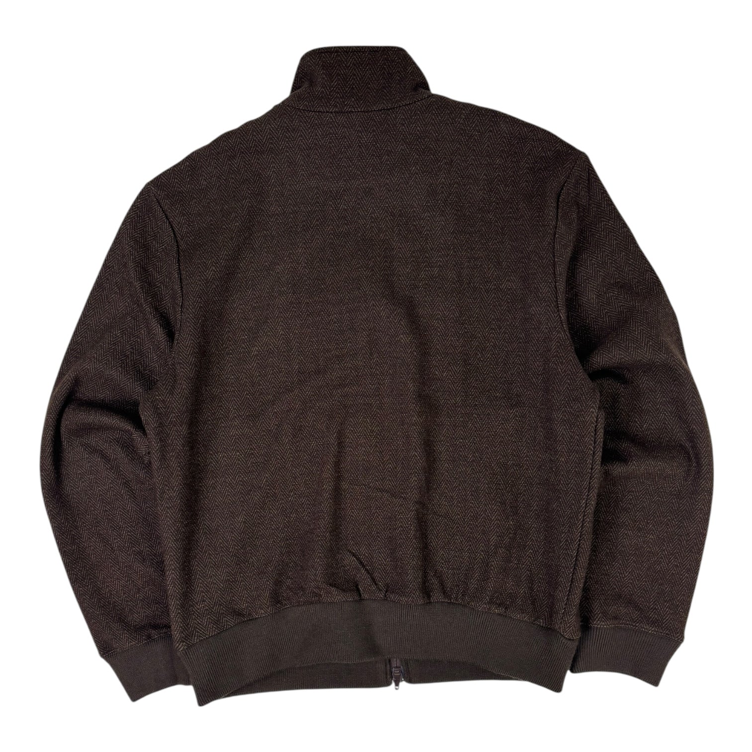 Aime Leon Dore Striped Wool Herringbone Track Jacket Brown