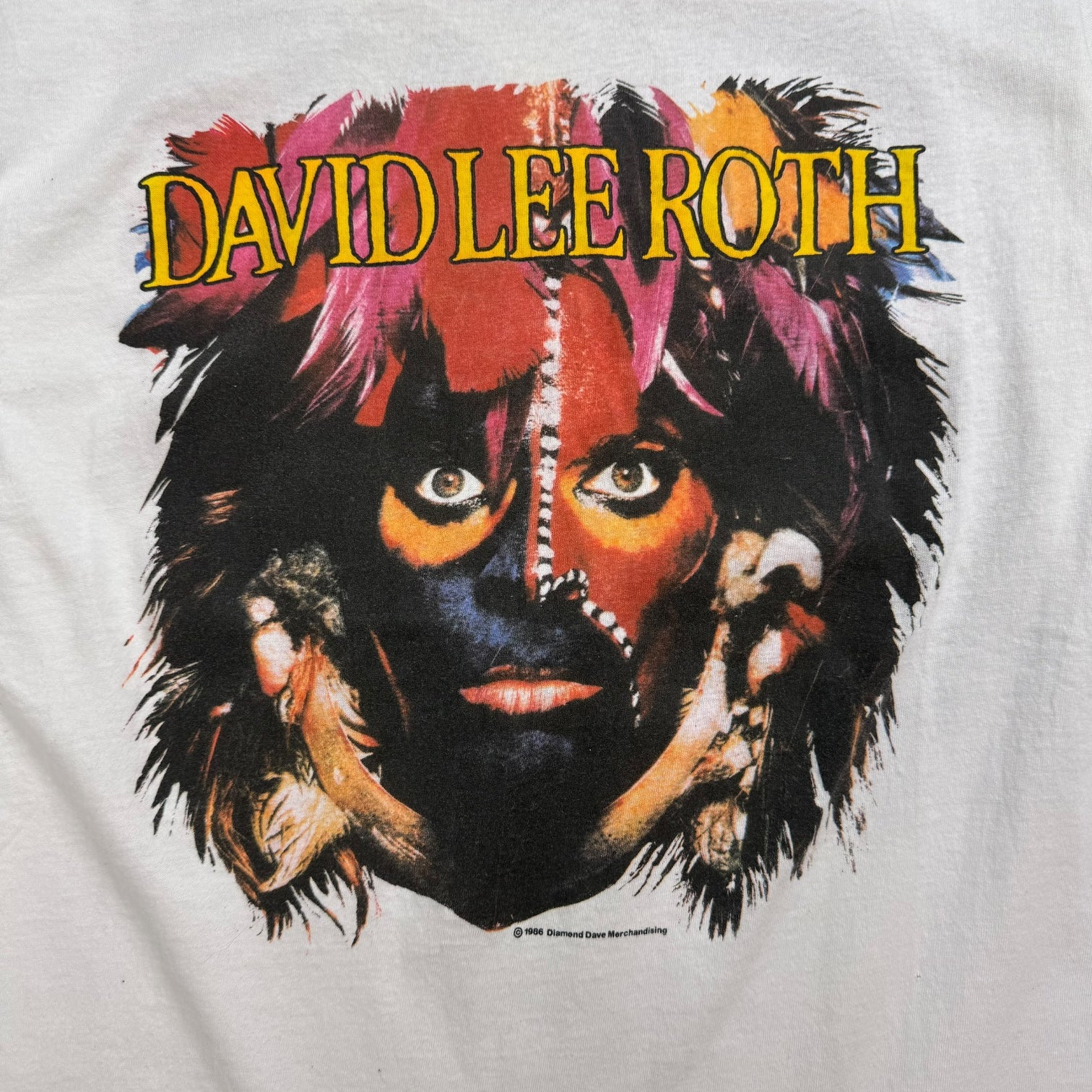 1986 David Lee Roth The World Tour Tee White