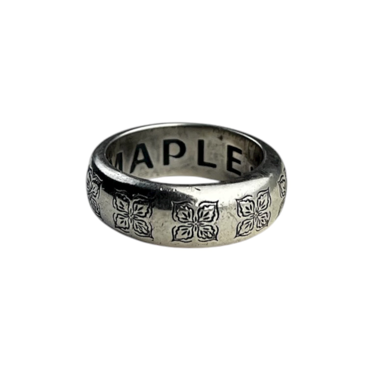 Maple Flower Ring Silver