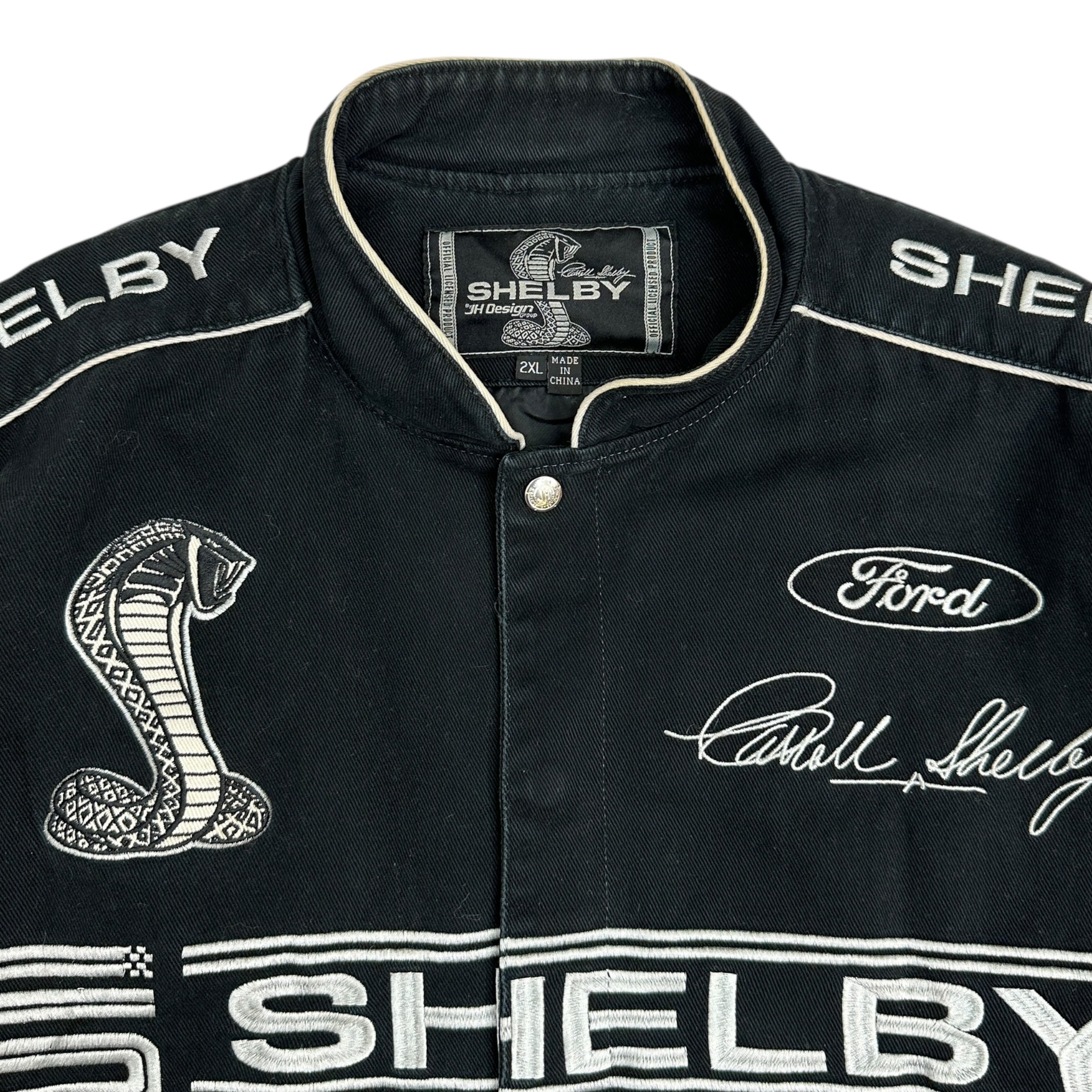 Vintage Ford Racing Caroll Shelby Ford Mustang Racing Jacket Black