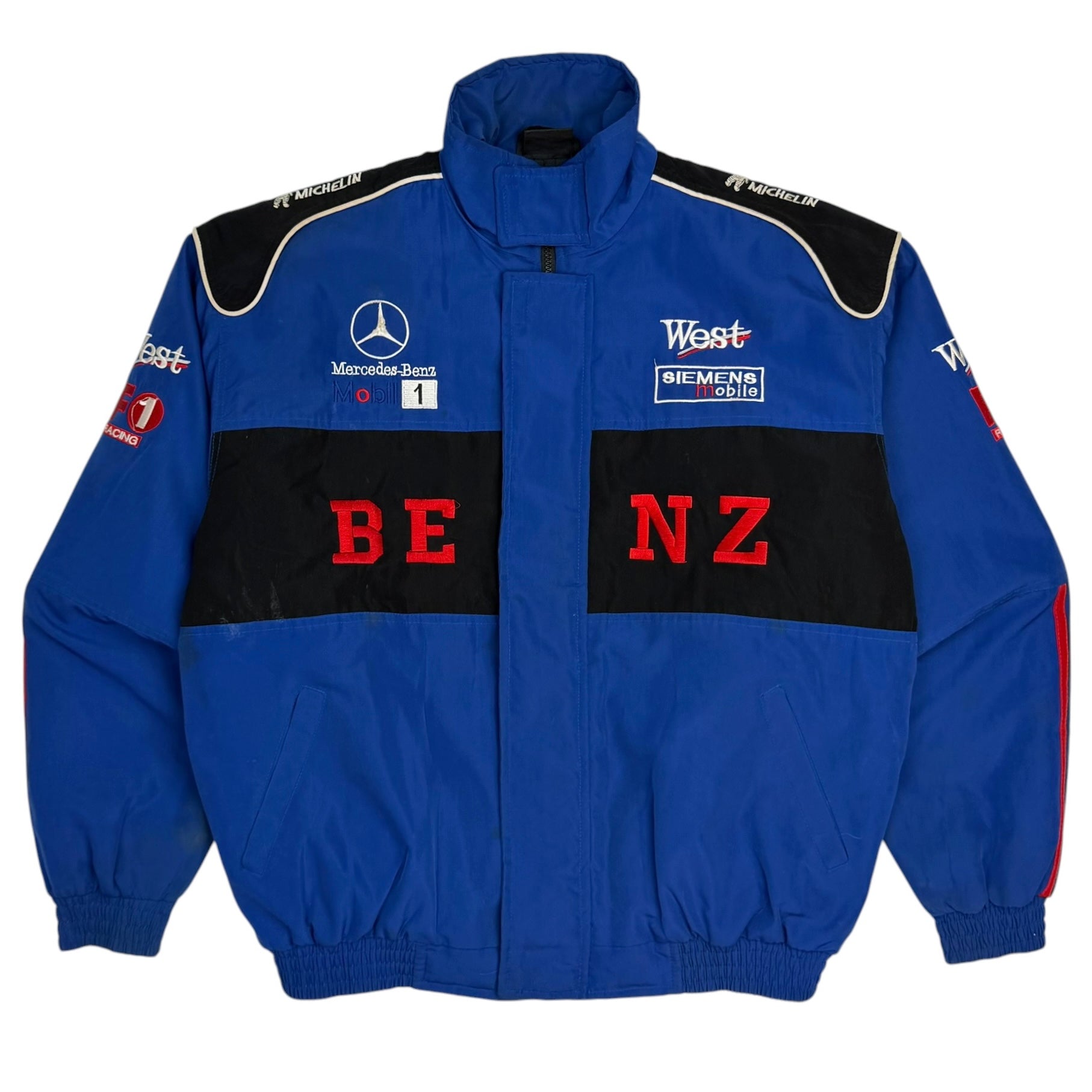Vintage Mercedes Benz Mobil 1 Racing Jacket Blue