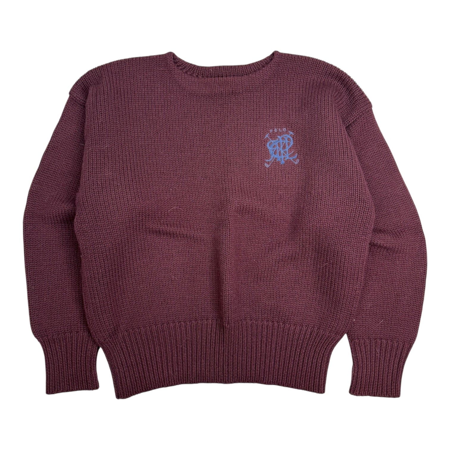 Vintage Polo Ralph Lauren Wool Knit Sweater Maroon