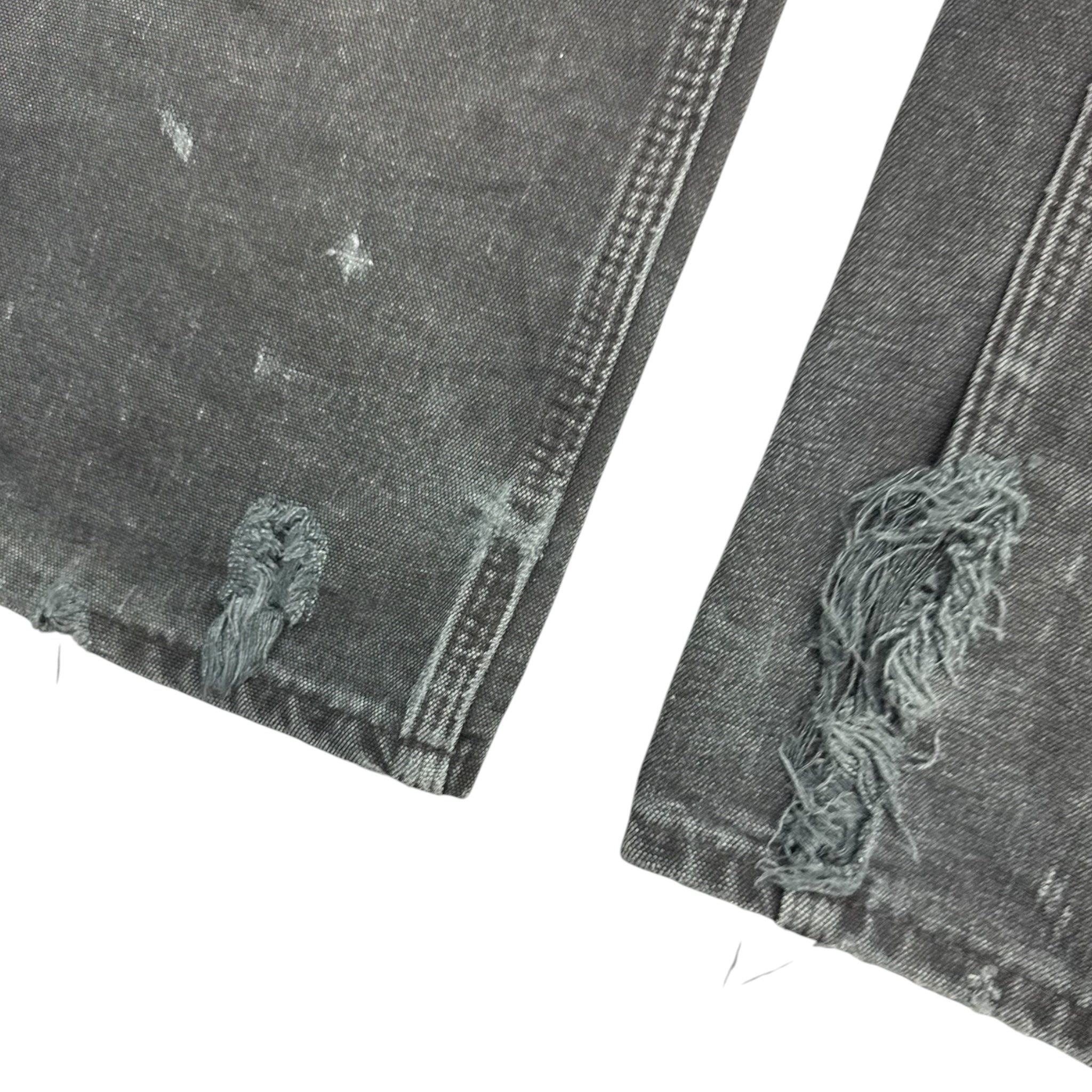 Distressed Carhartt Double Knee Bottoms Black