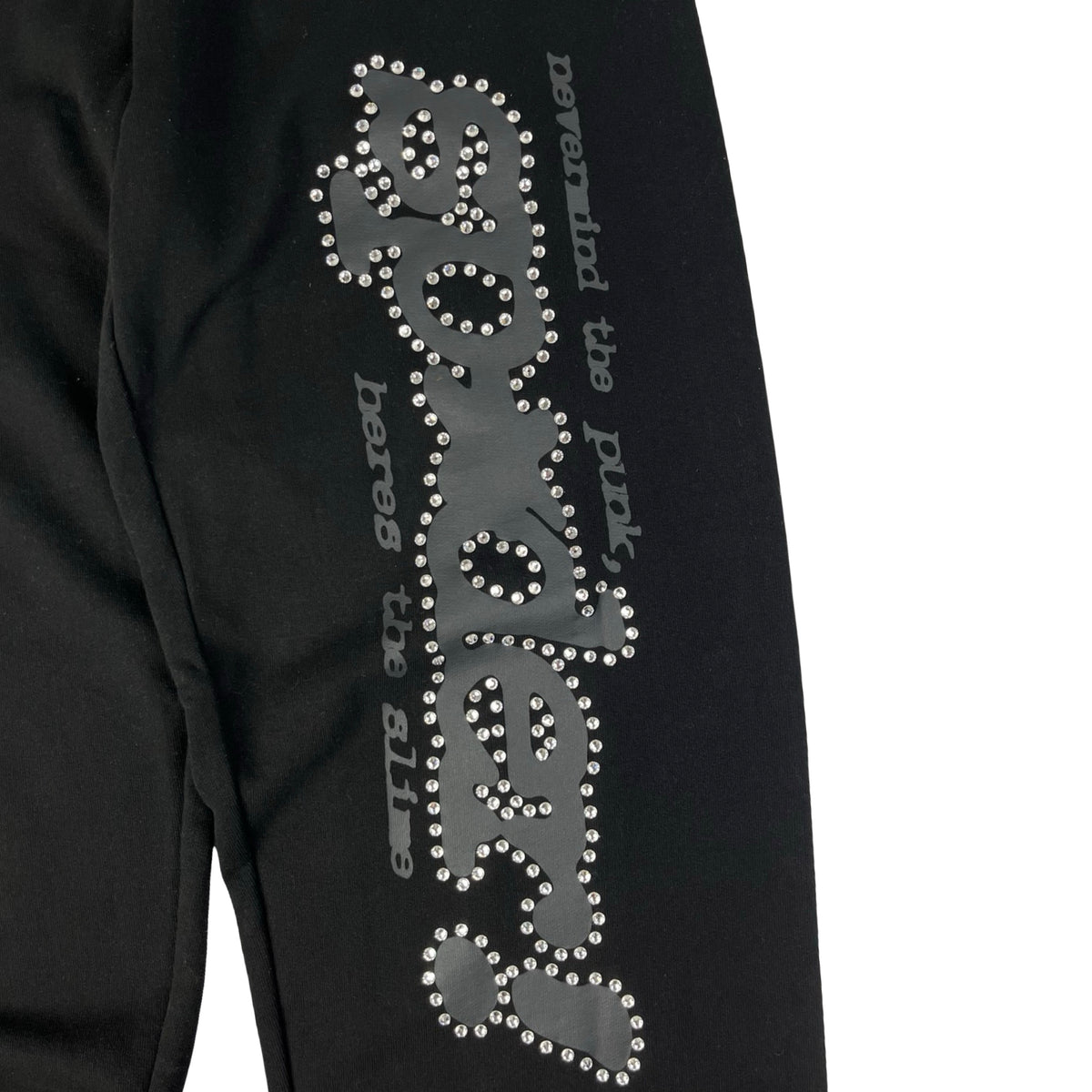 Sp5der Rhinestone Punk V2 Sweatpant Black