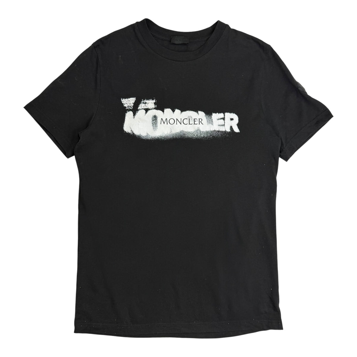 Moncler Spray Print Tee Black