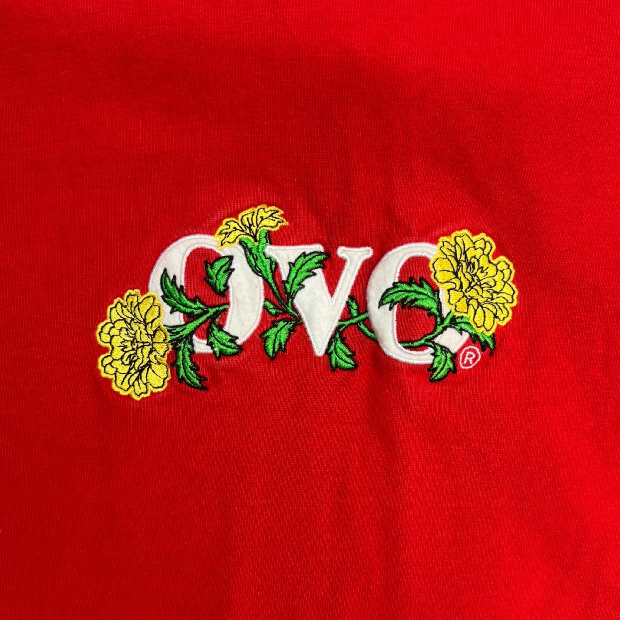 OVO Flower Spell-out Hoodie red
