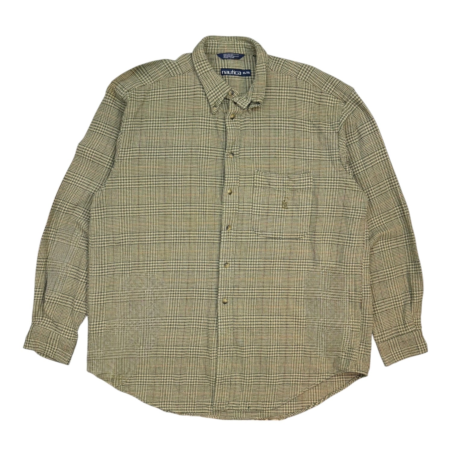 Vintage Nautica Flannel Button Up Shirt Yellow