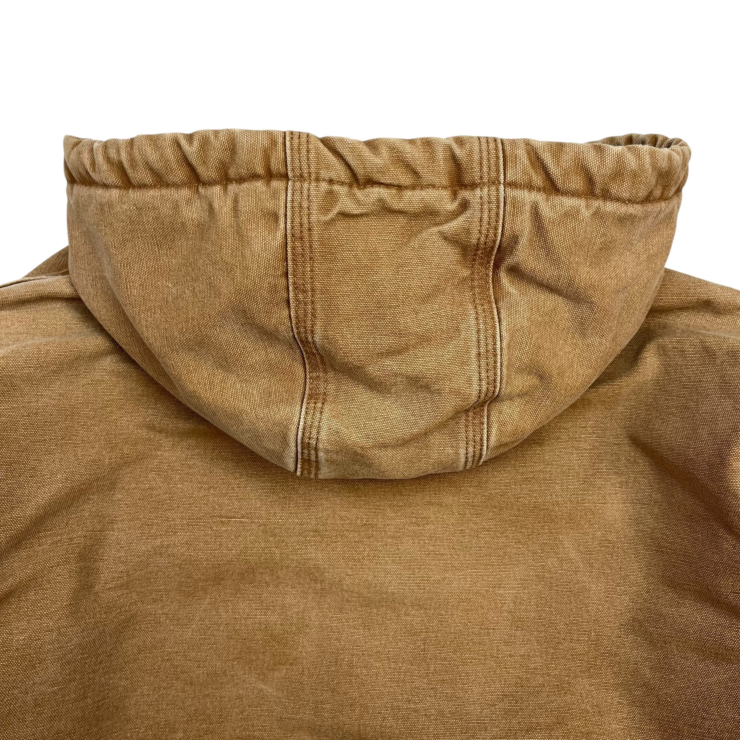 Vintage Carhartt Active Hooded Jacket Tan Brown