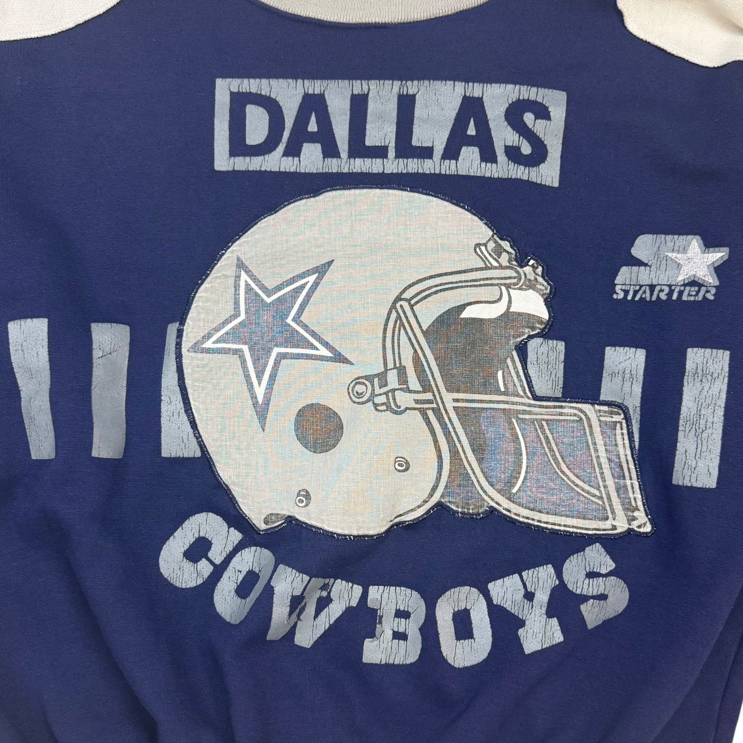 Vintage Starter Dallas Cowboys Crewneck Blue/Grey