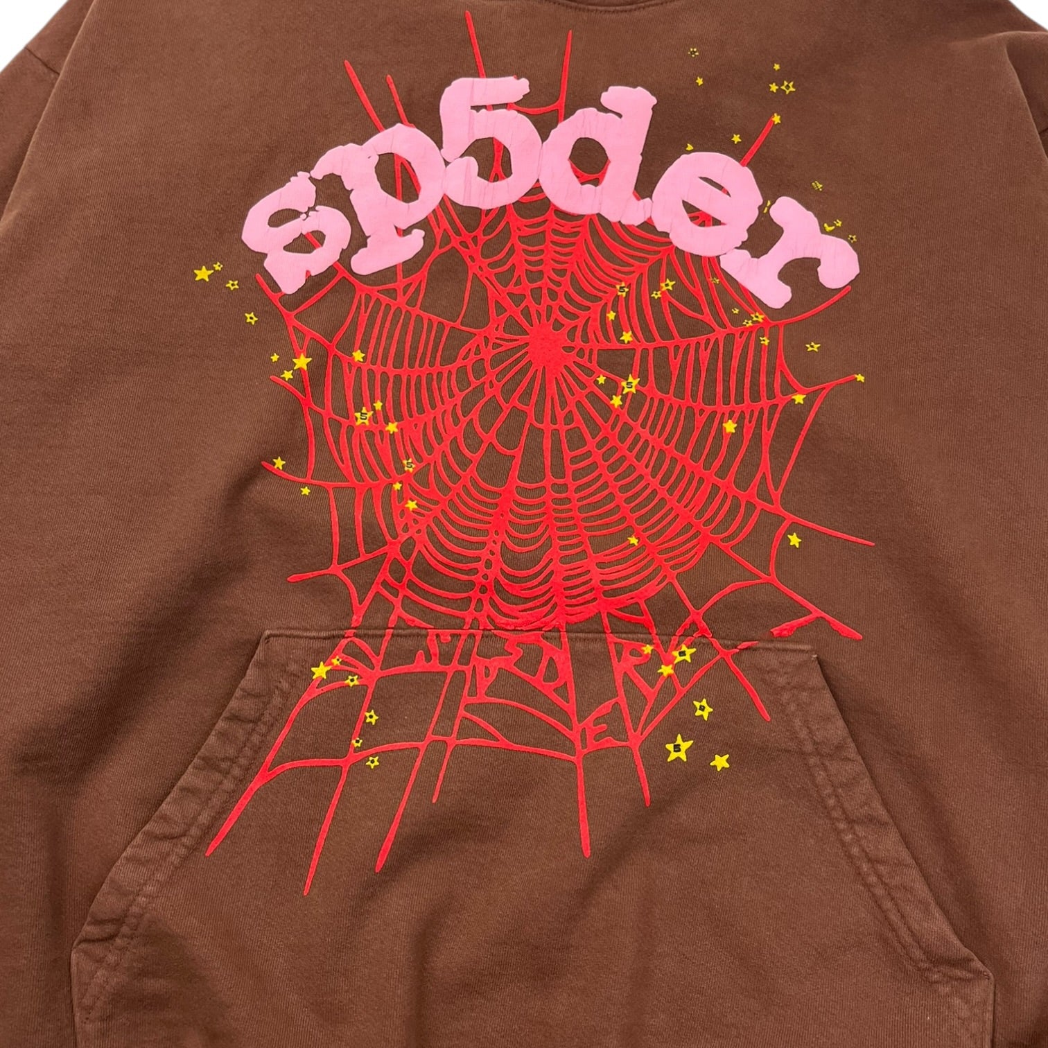 Sp5der Worldwide Web Hoodie Brown