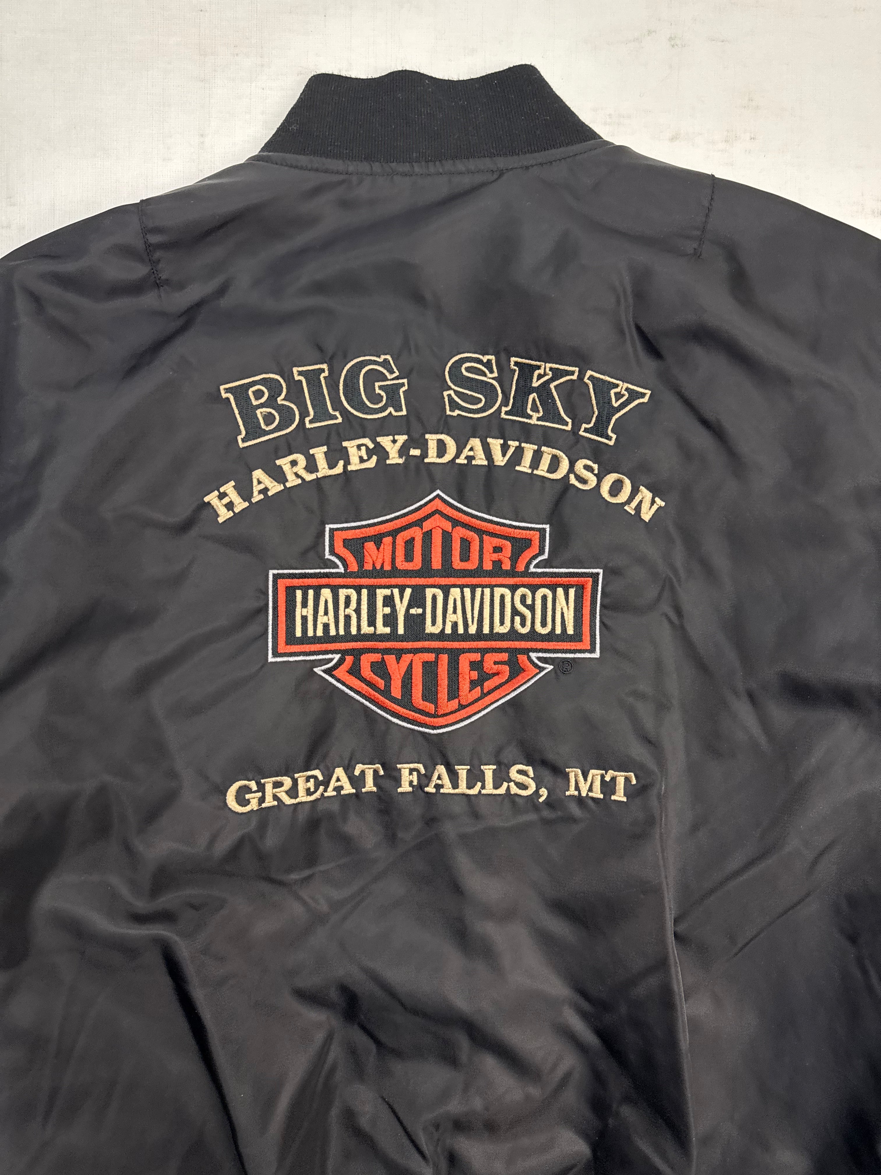 Vintage Harley Davidson Big Sky Bomber Jacket