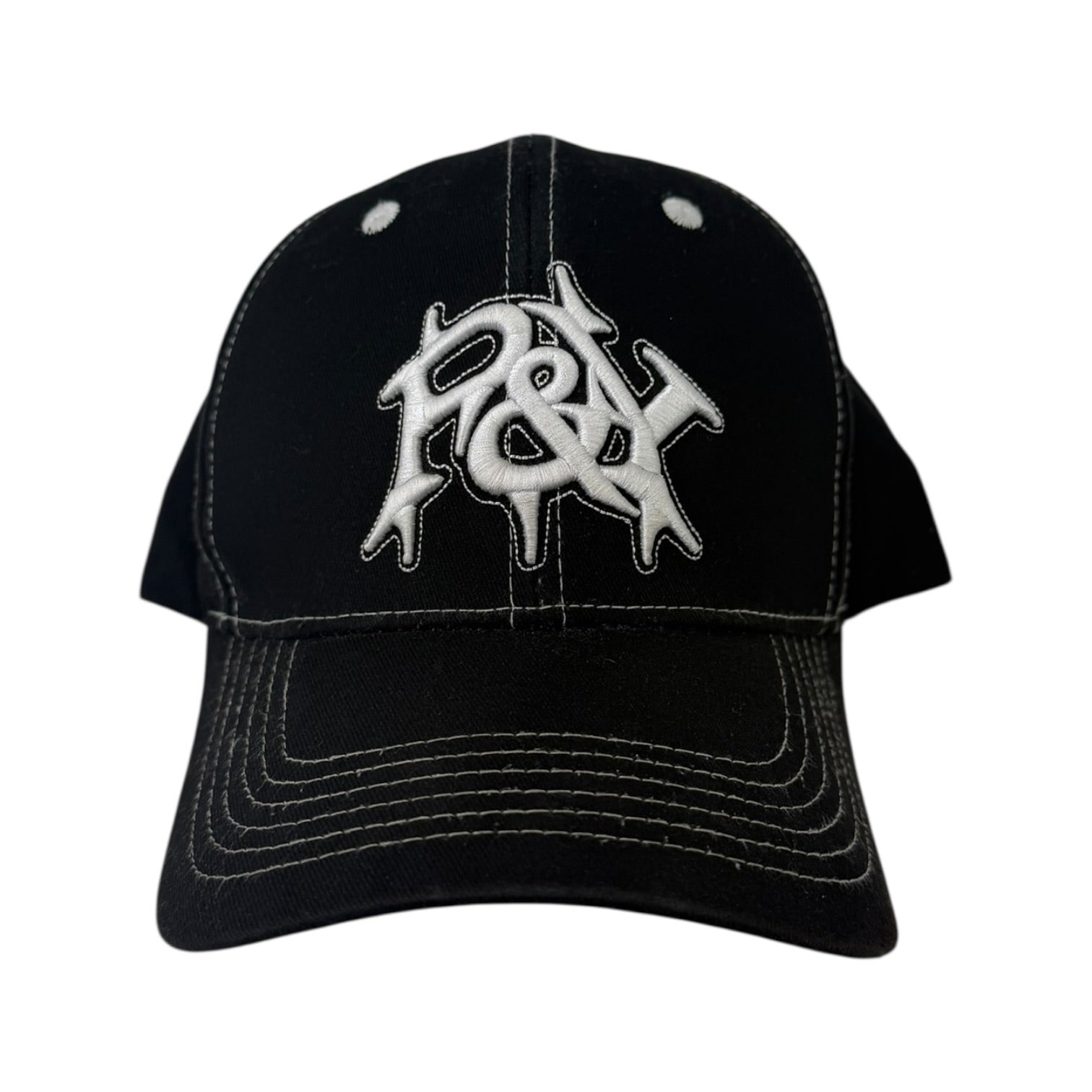 Punkandyo Contrast Stitch Strapback Hat Black