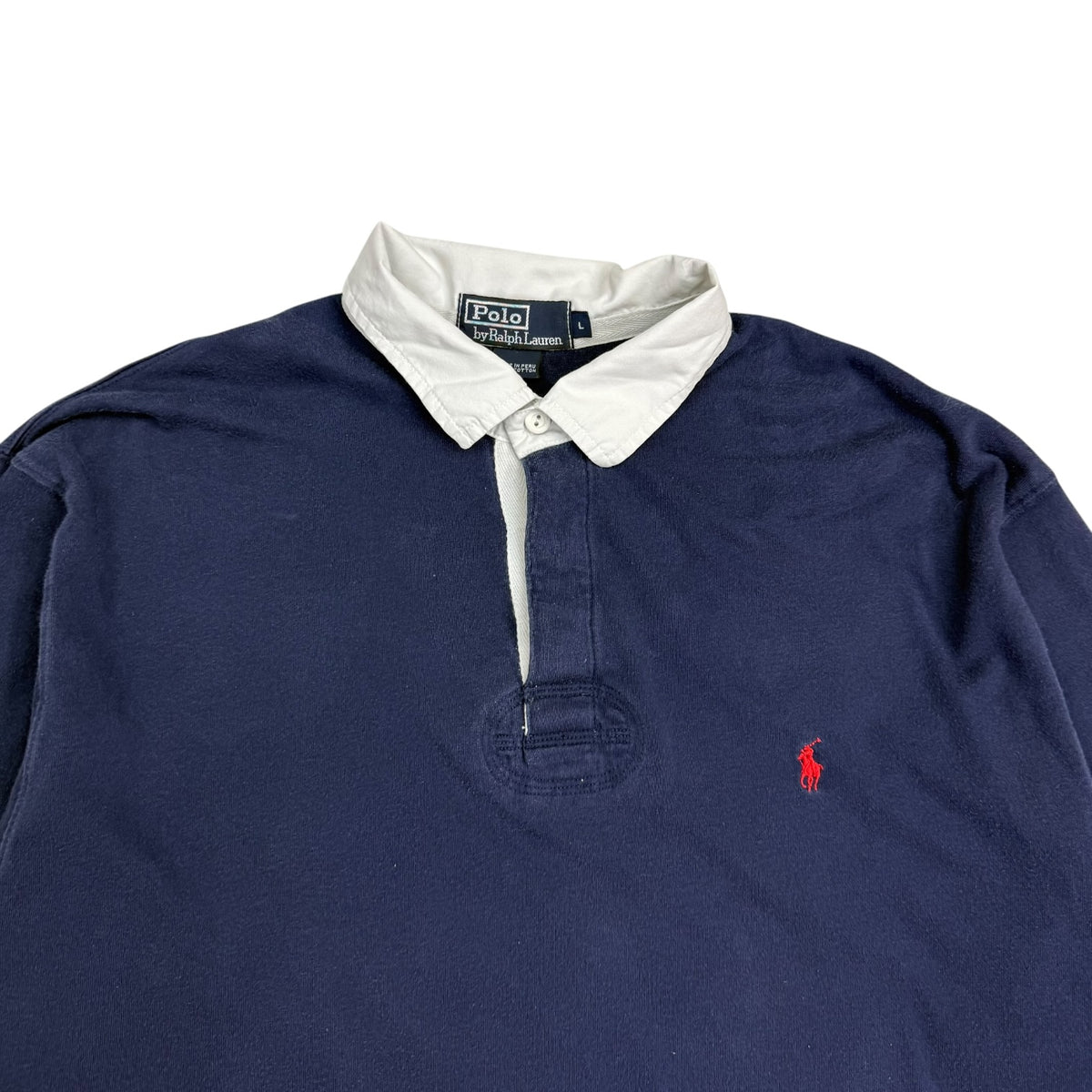 Vintage Polo Ralph Lauren L/S Rugby Polo Navy