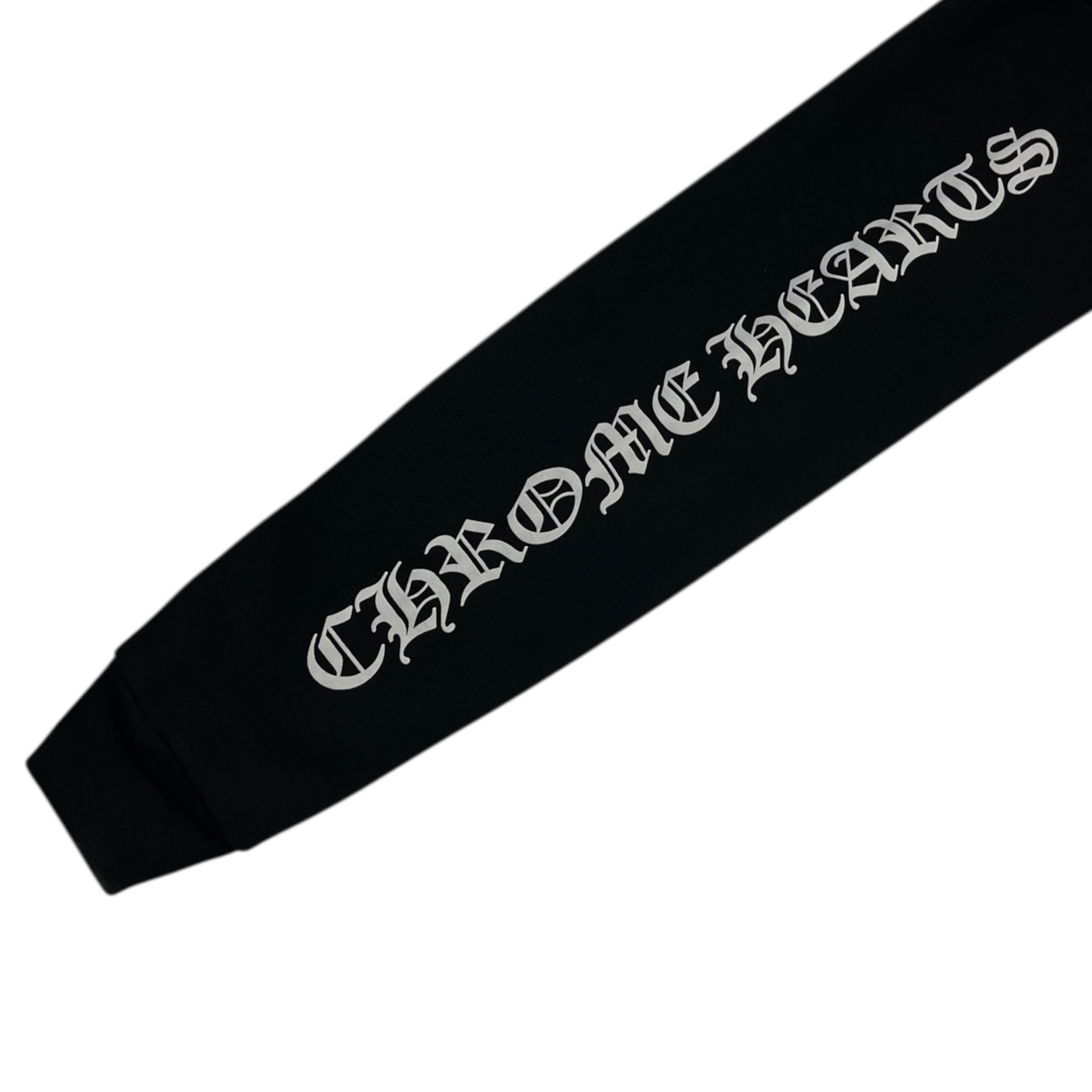 Chrome Hearts Scroll Logo Hoodie Black