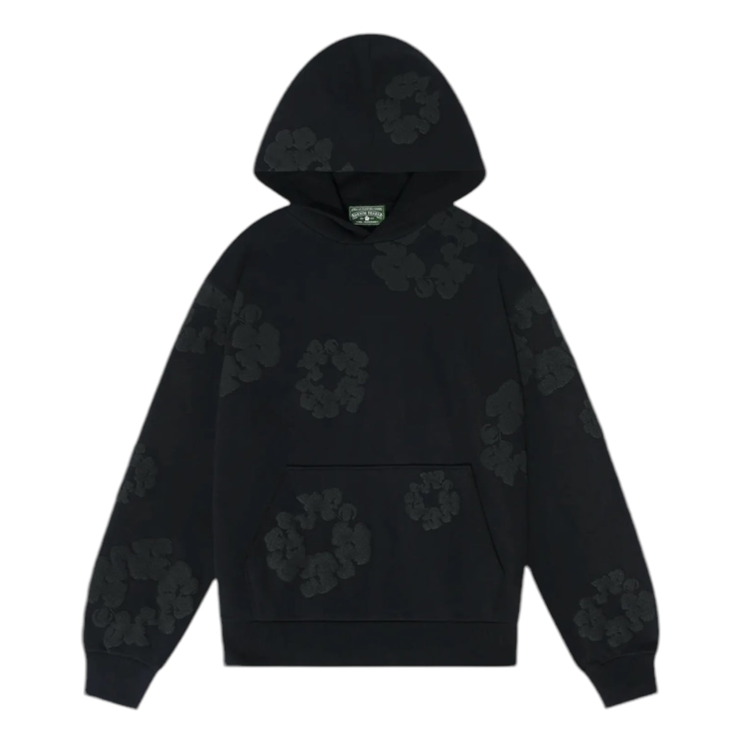 Denim Tears Cotton Wreath Hoodie Black Monochrome