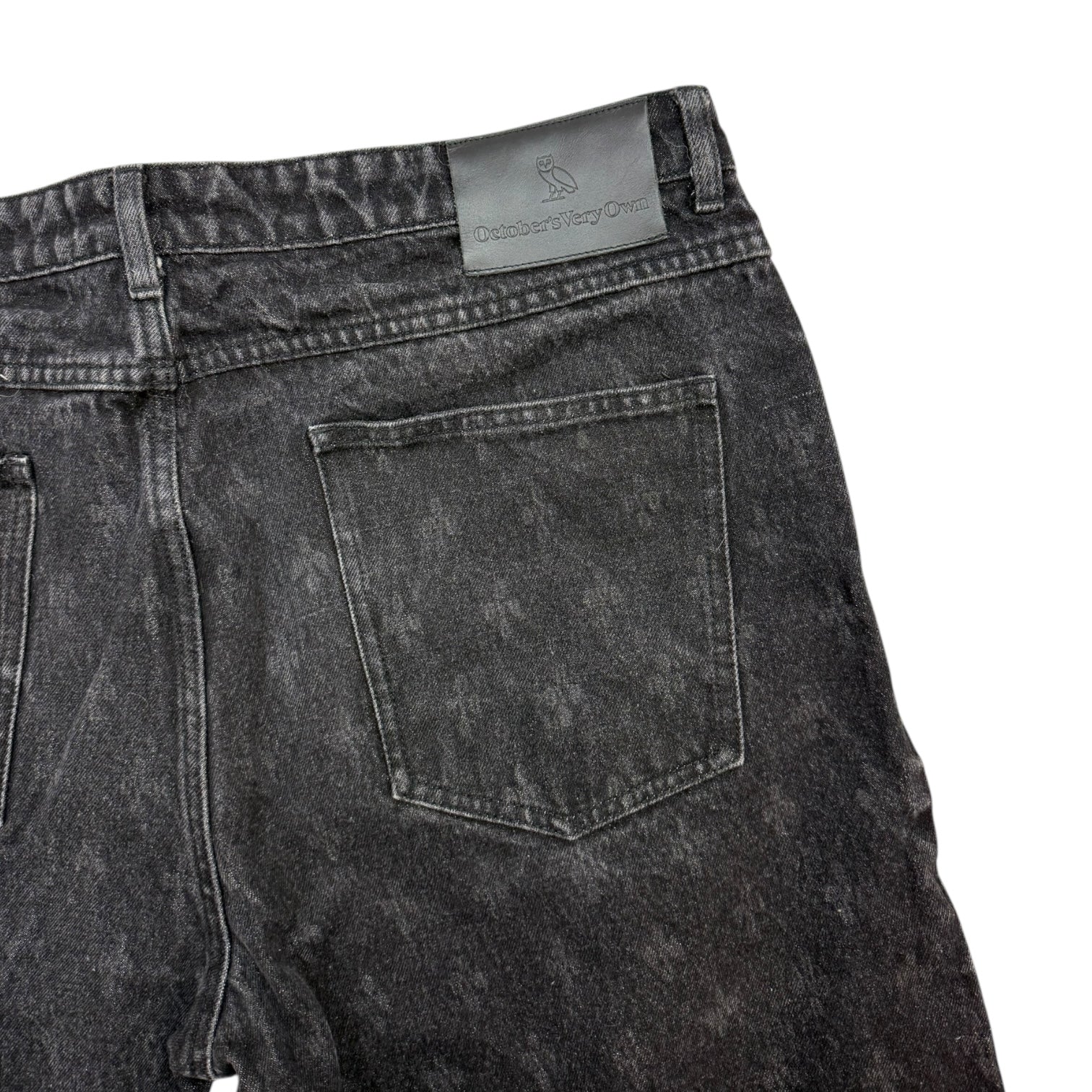 OVO Monogram Relaxed Denim Jeans Washed Black