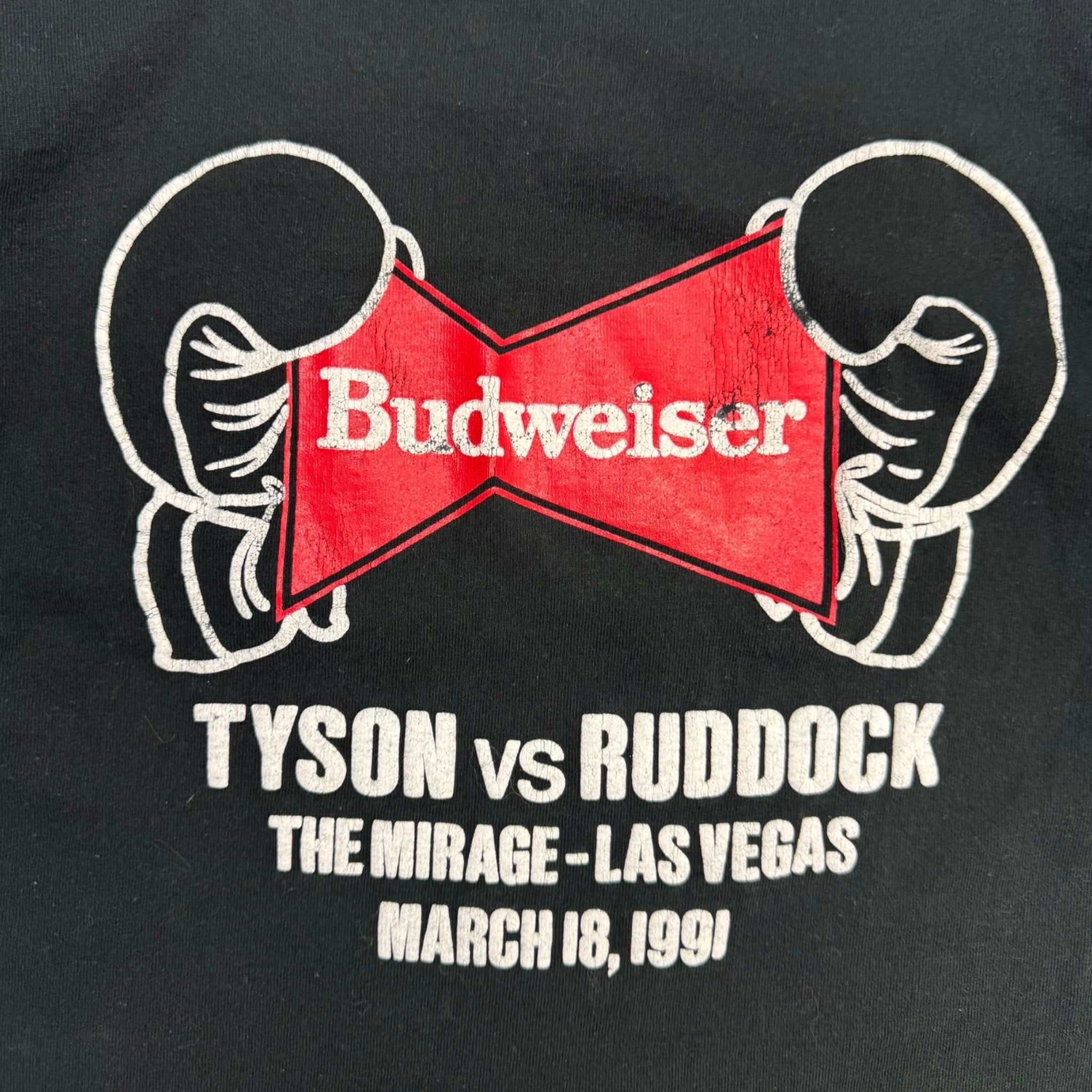 1991 Tyson VS Ruddock Budweiser Fight Promo T-Shirt