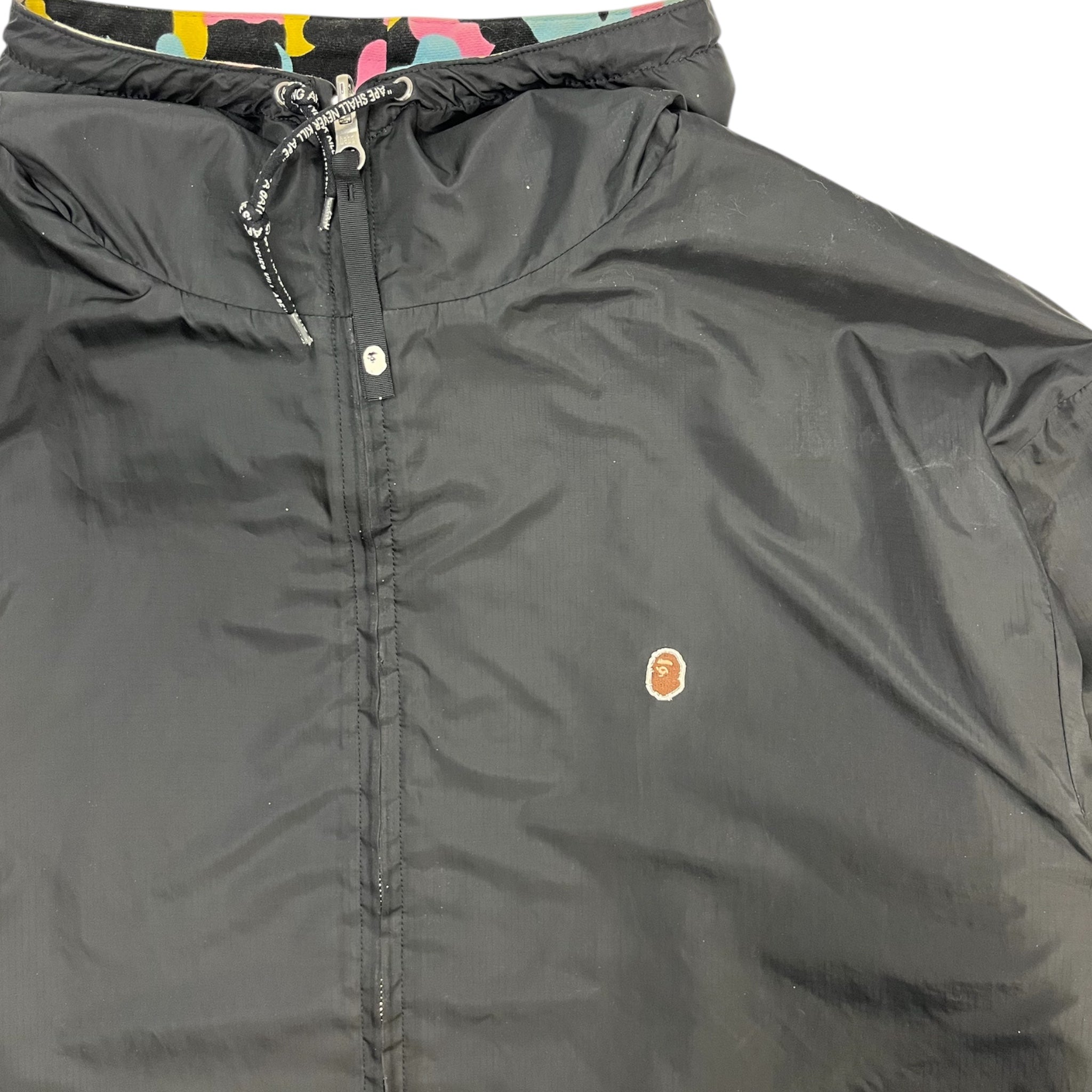 A Bathing Ape Cotton Candy Camo Reversible Pocket Zip Up Jacket