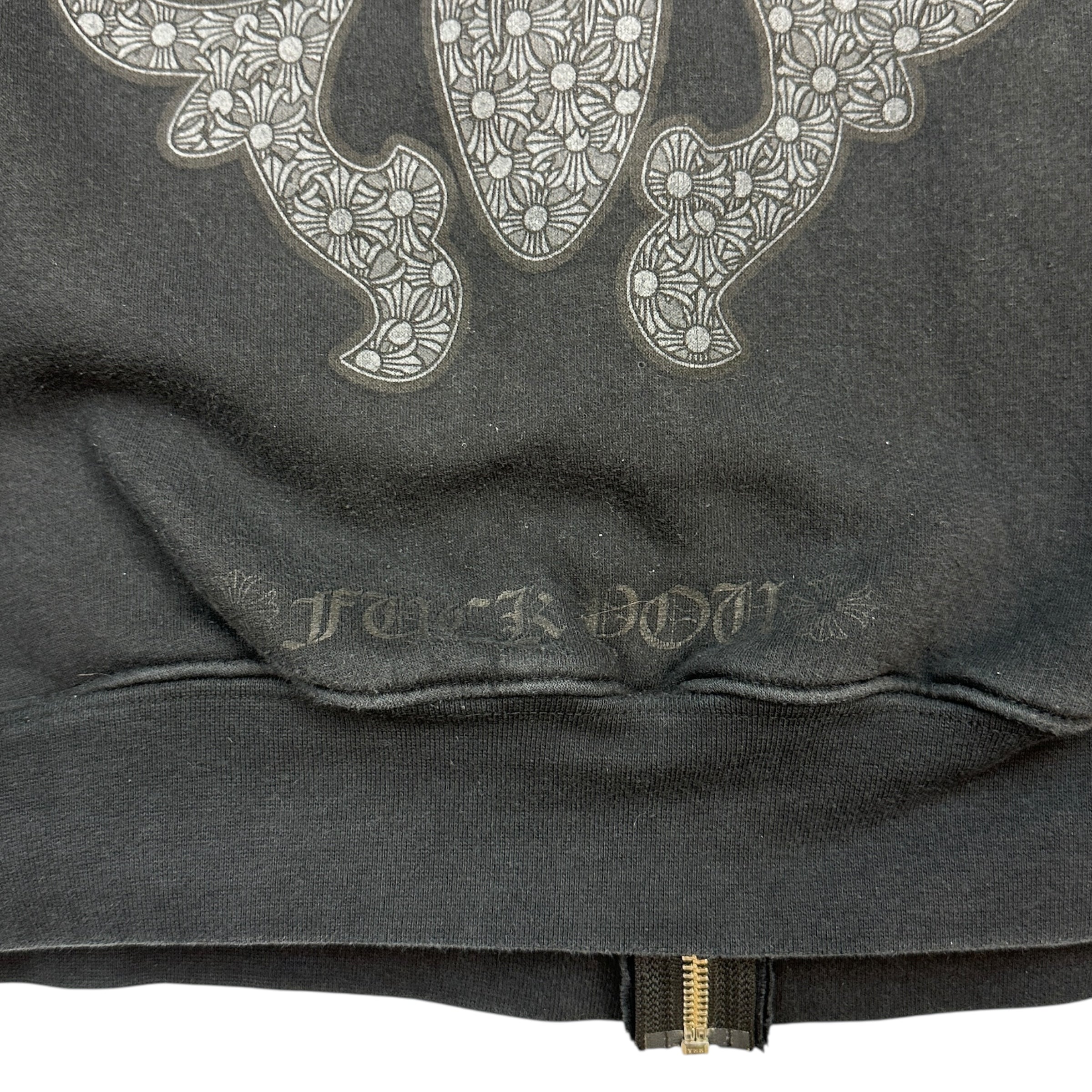 Vintage Chrome Hearts Thermal Lined Zip-Up Dagger Hoodie