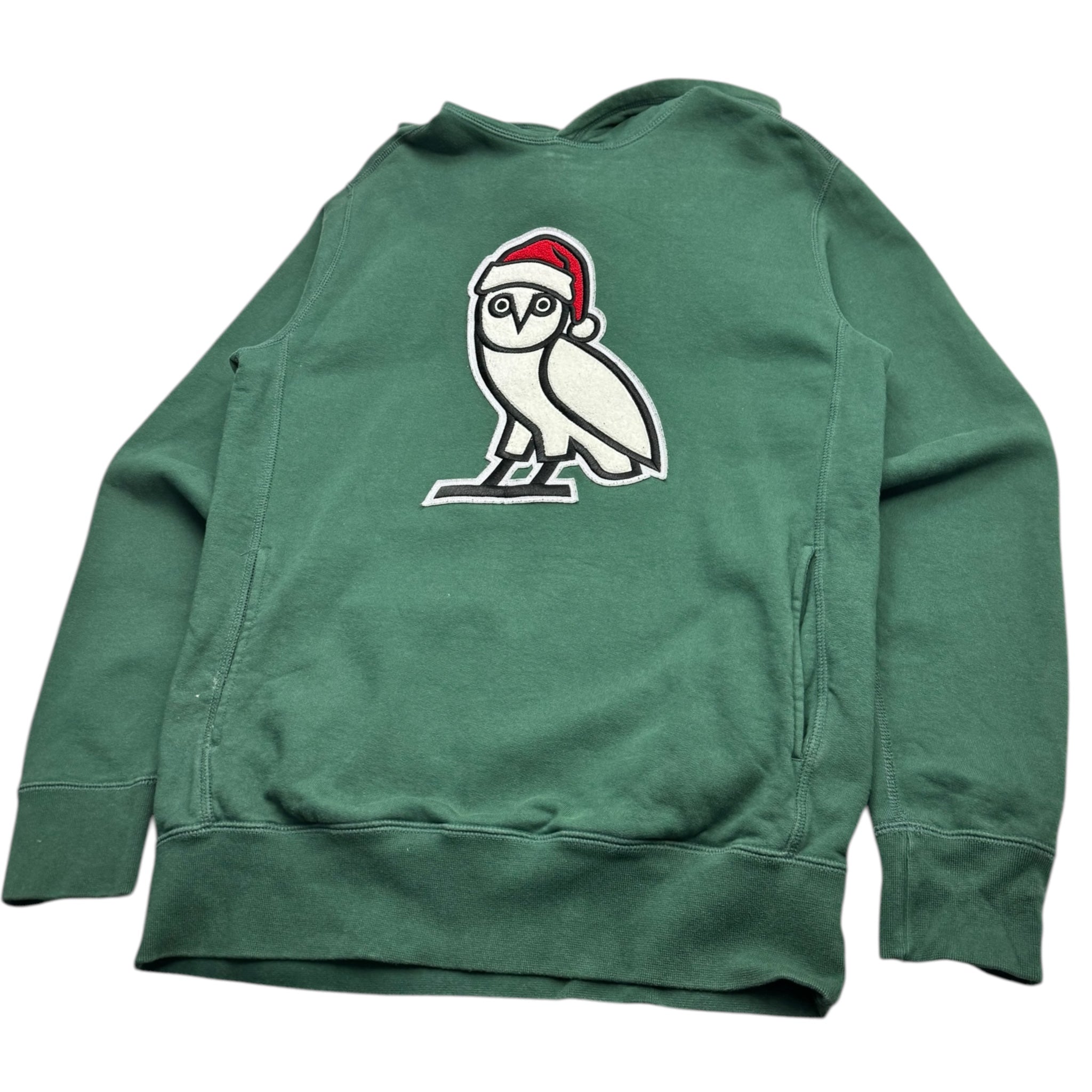 OVO Christmas Owl Hoodie Forest Green