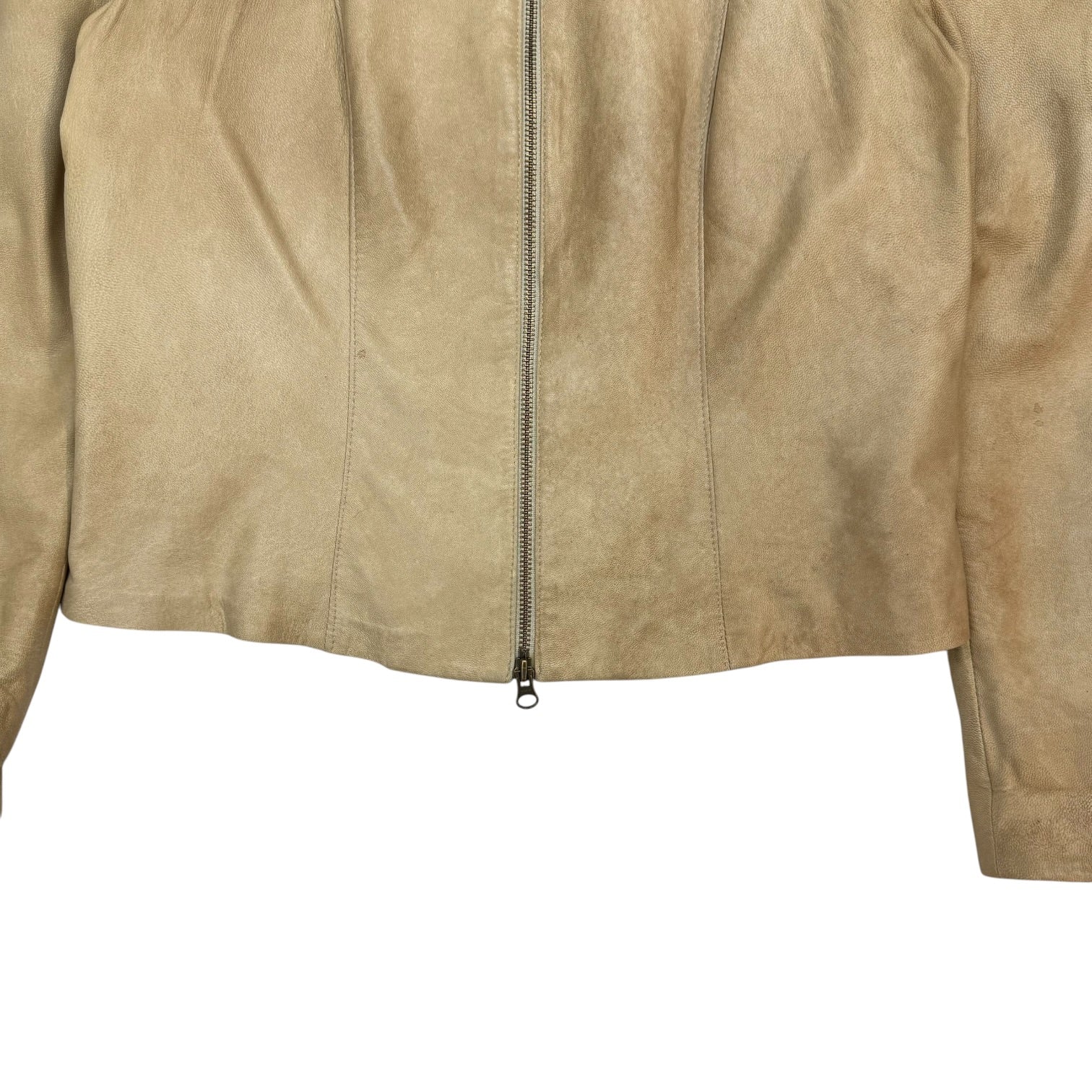 (W) Vintage Danier Leather Jacket Tan