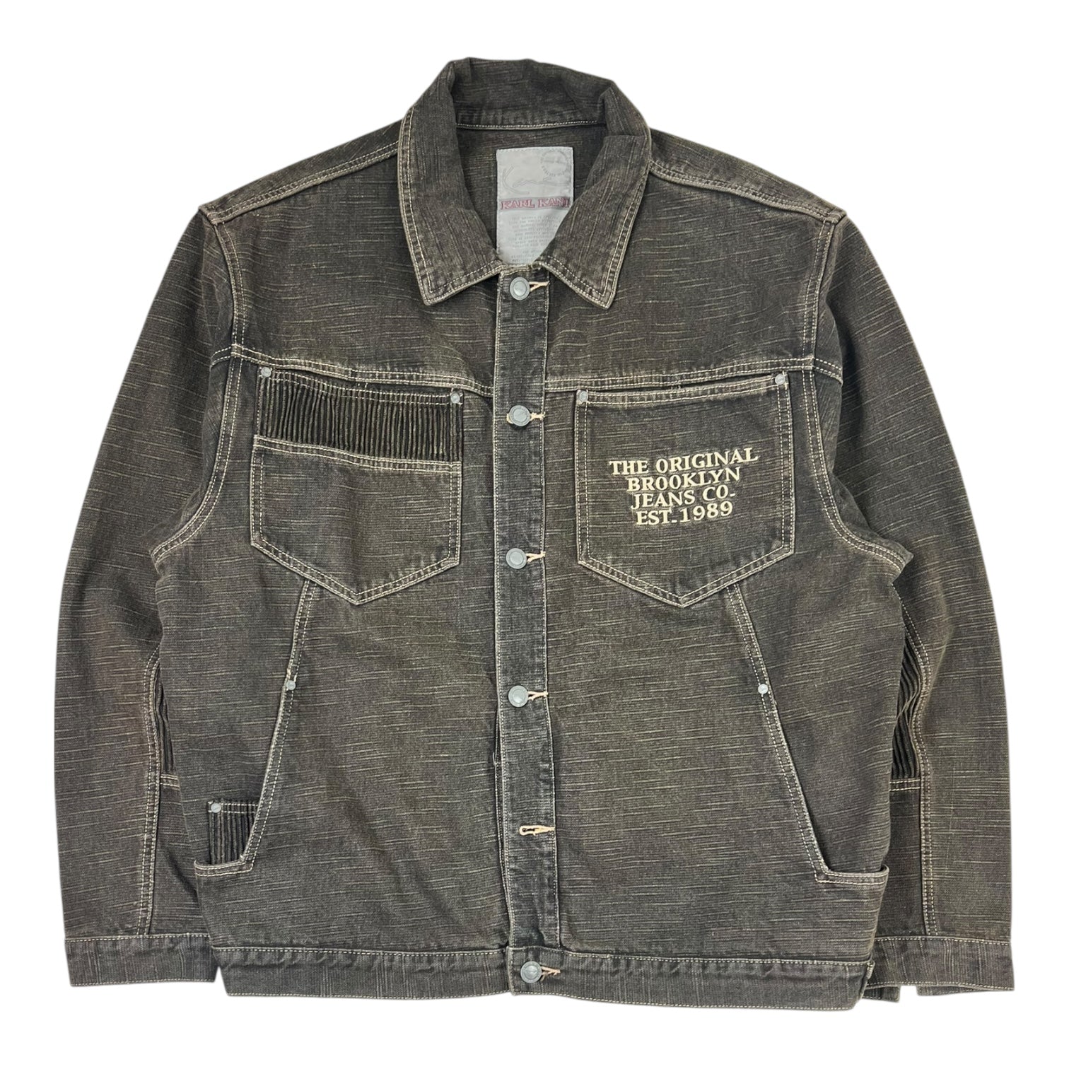 Vintage Karl Kani Spellout Corduroy Trimmed Denim Jacket