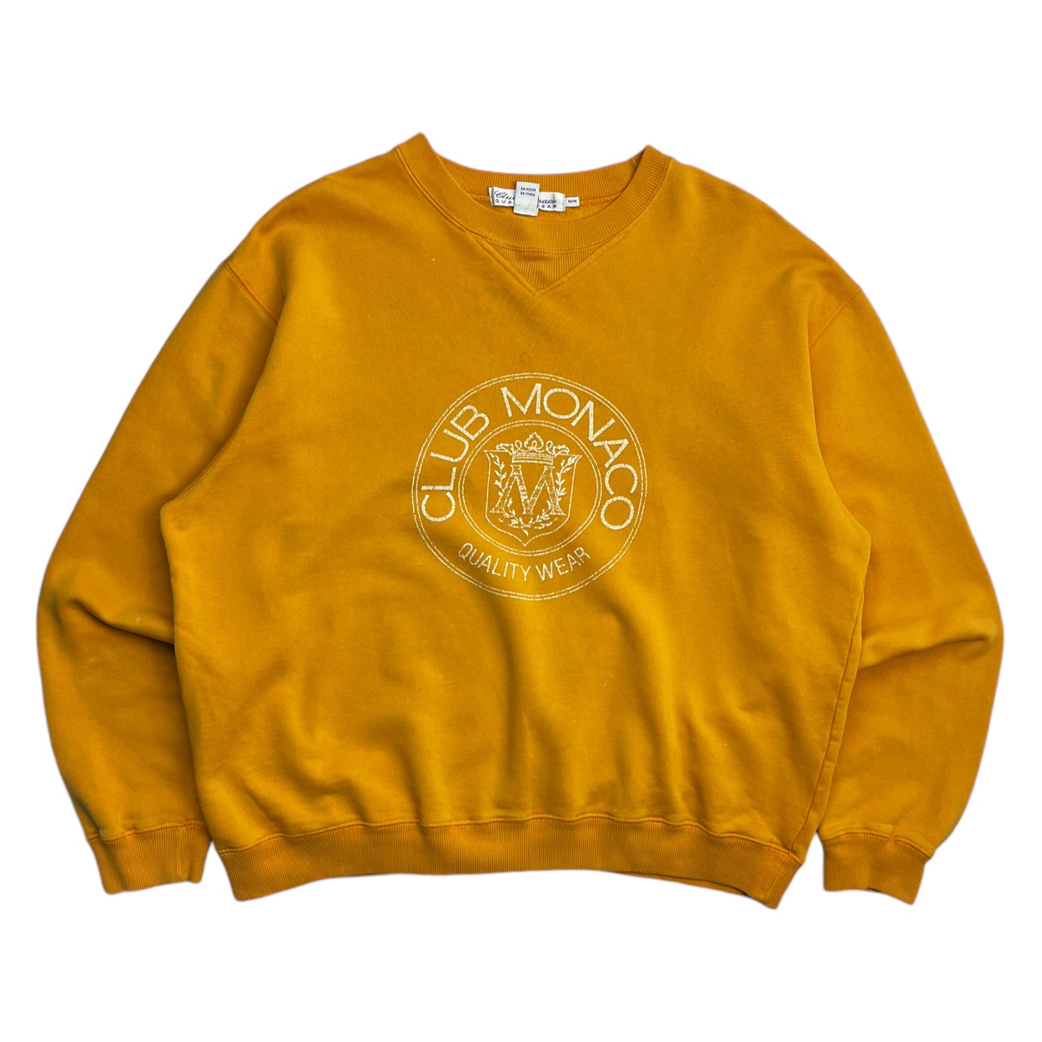 Vintage Club Monaco Crest Crewneck Sweater Yellow