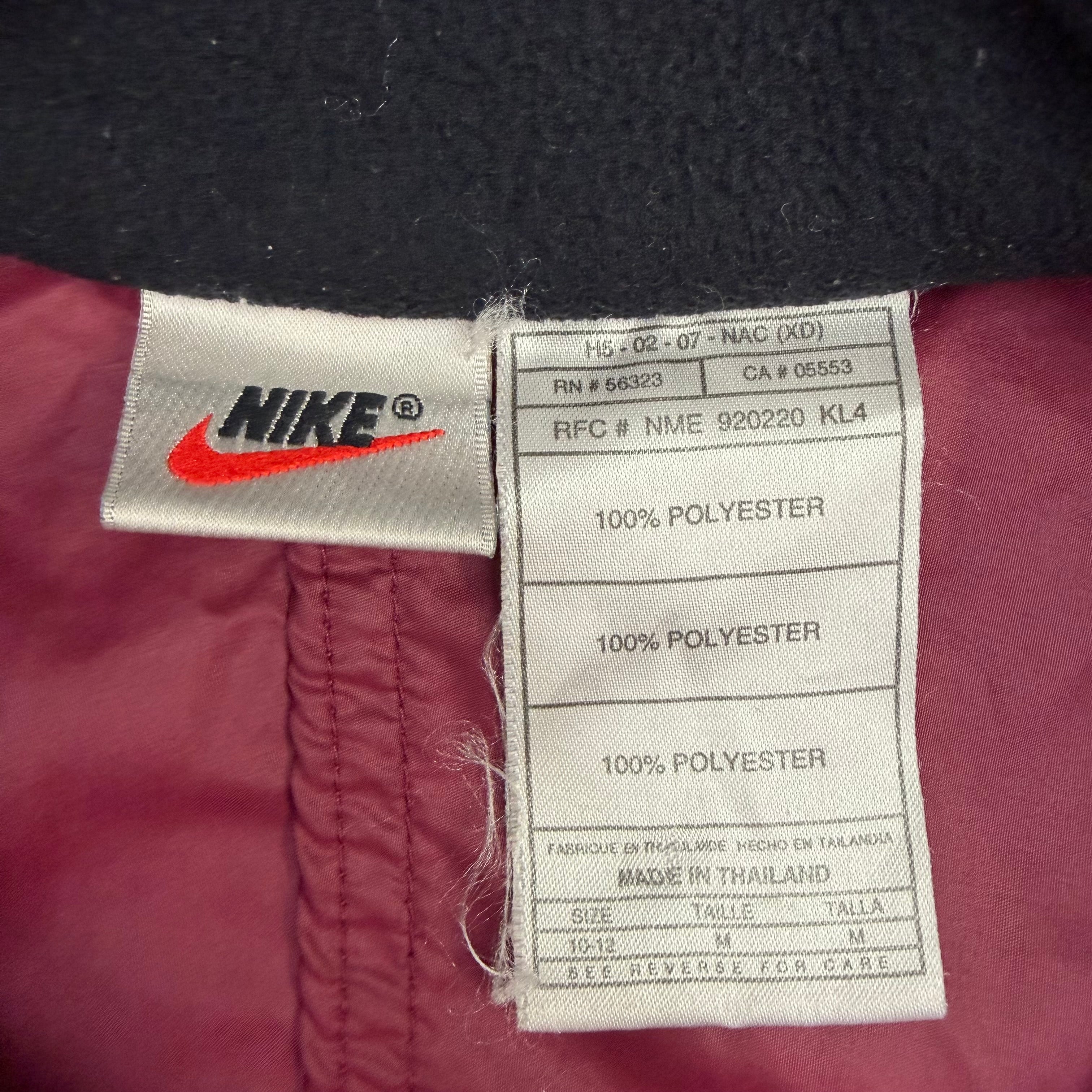 Vintage Nike F.I.T Reflective Track Jacket Burgendy